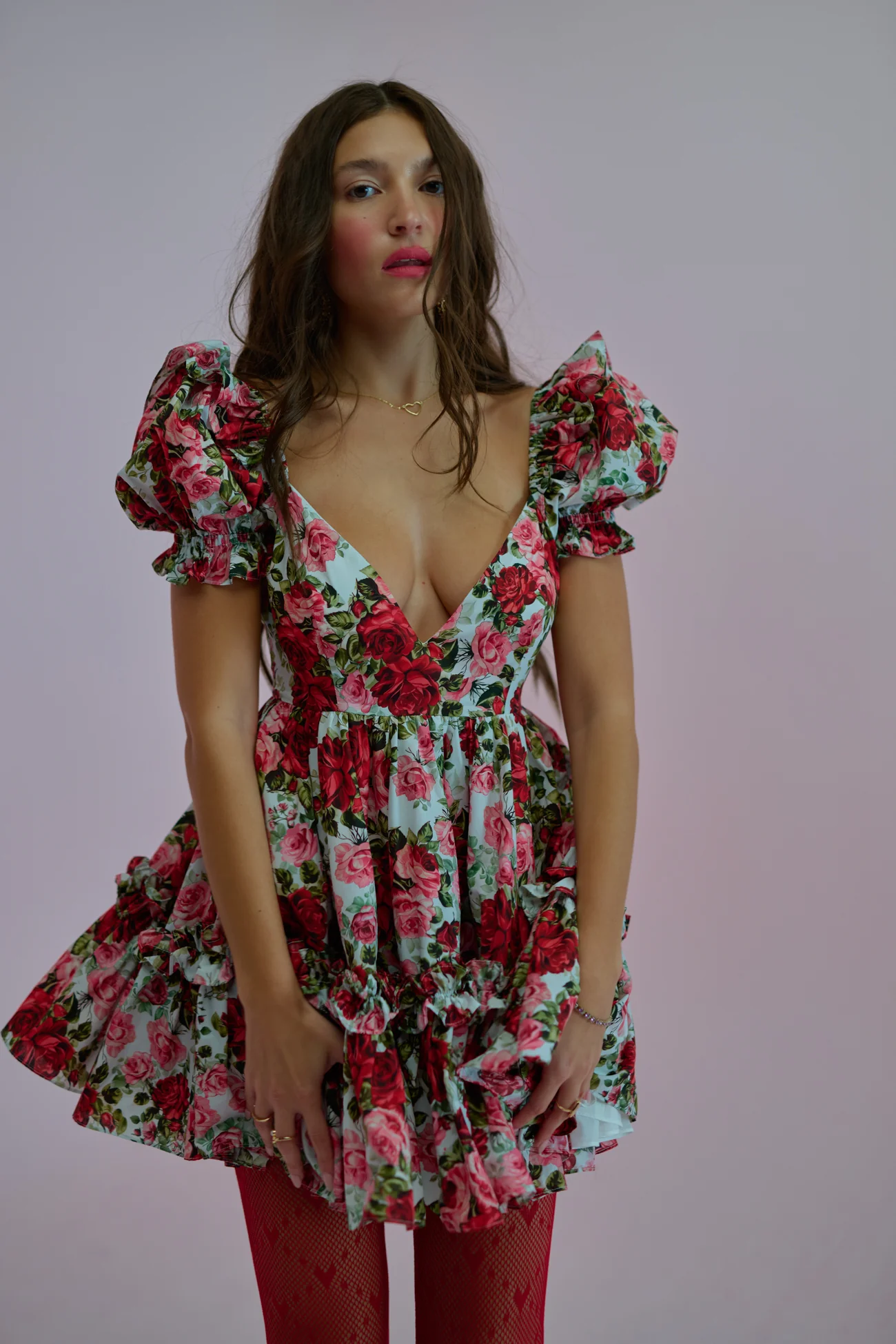 Roses Are Red Girls Night Dress - Image 3