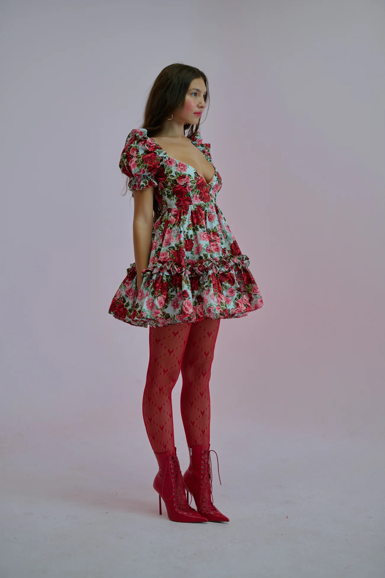 Roses Are Red Girls Night Dress - Image 4