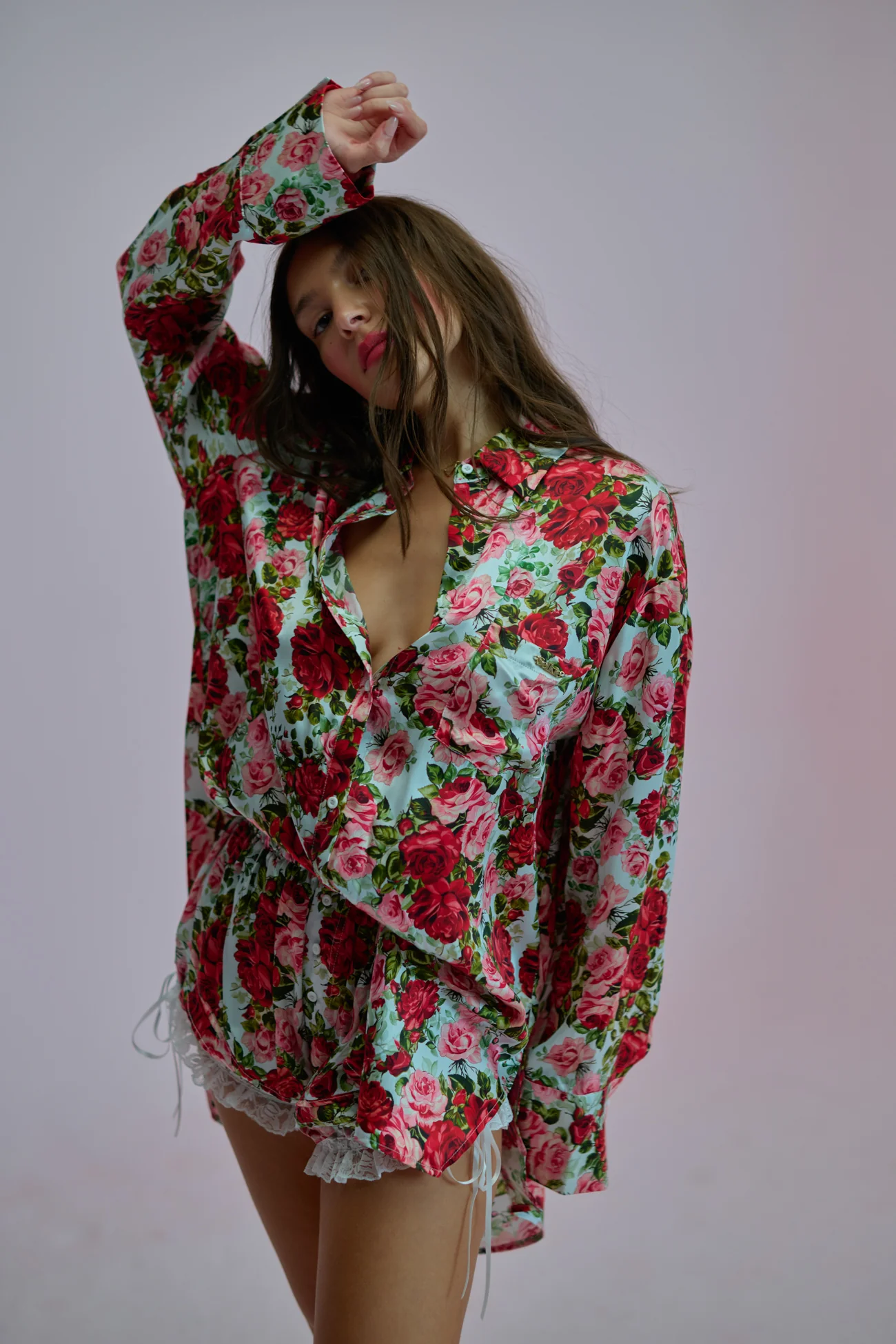 Roses Are Red Silk Slumber Party Set - Image 10