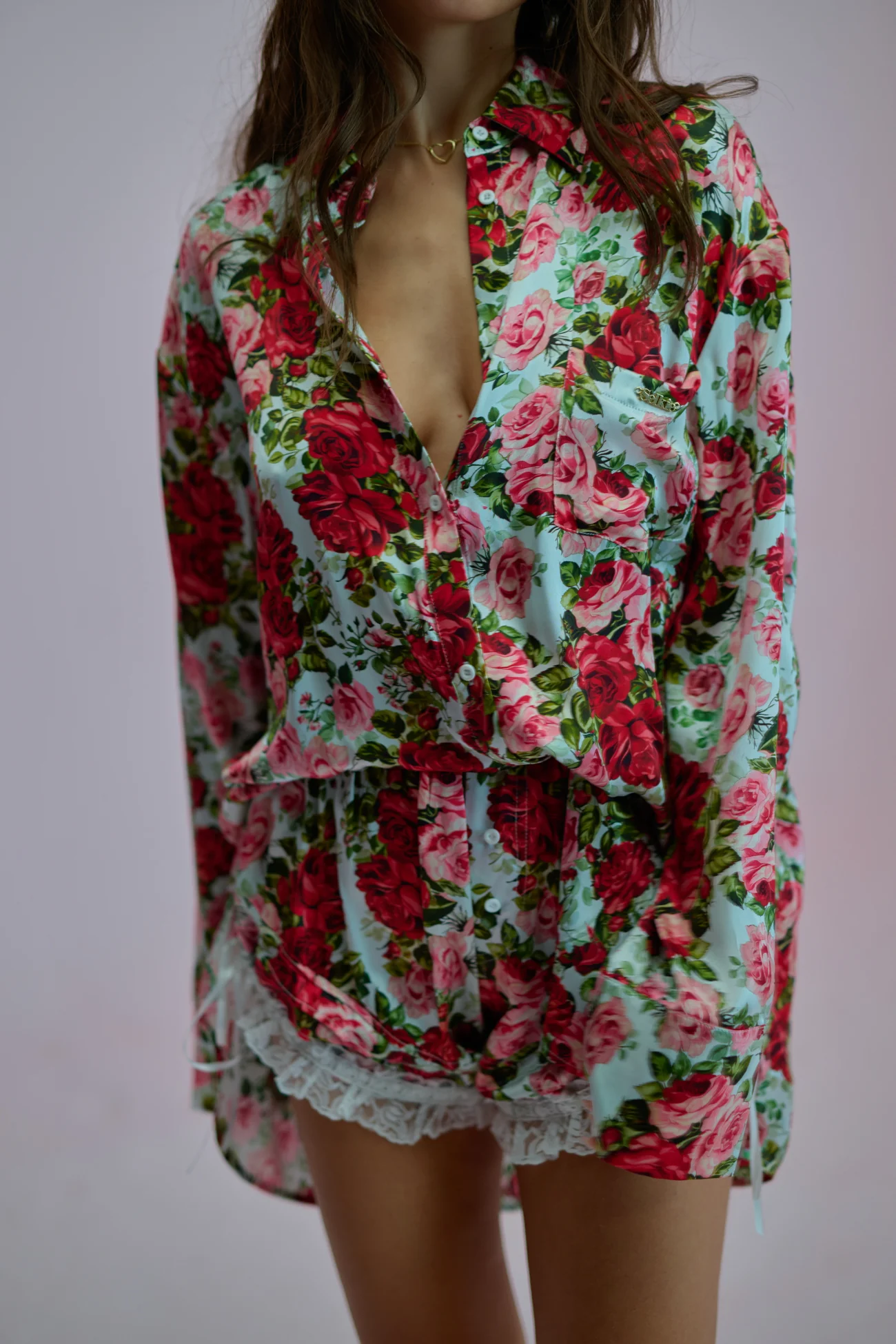 Roses Are Red Silk Slumber Party Set - Image 11