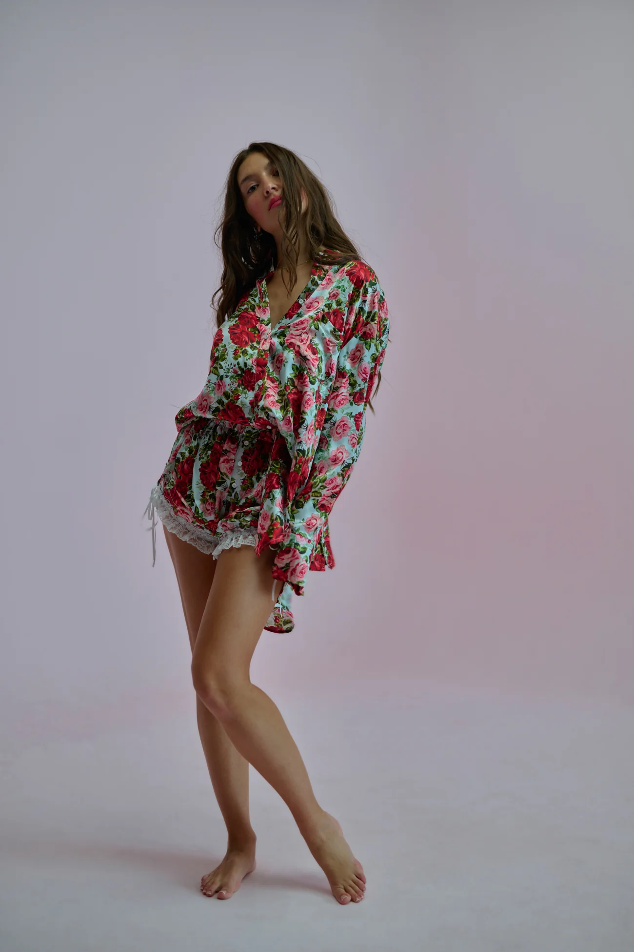 Roses Are Red Silk Slumber Party Set - Image 4