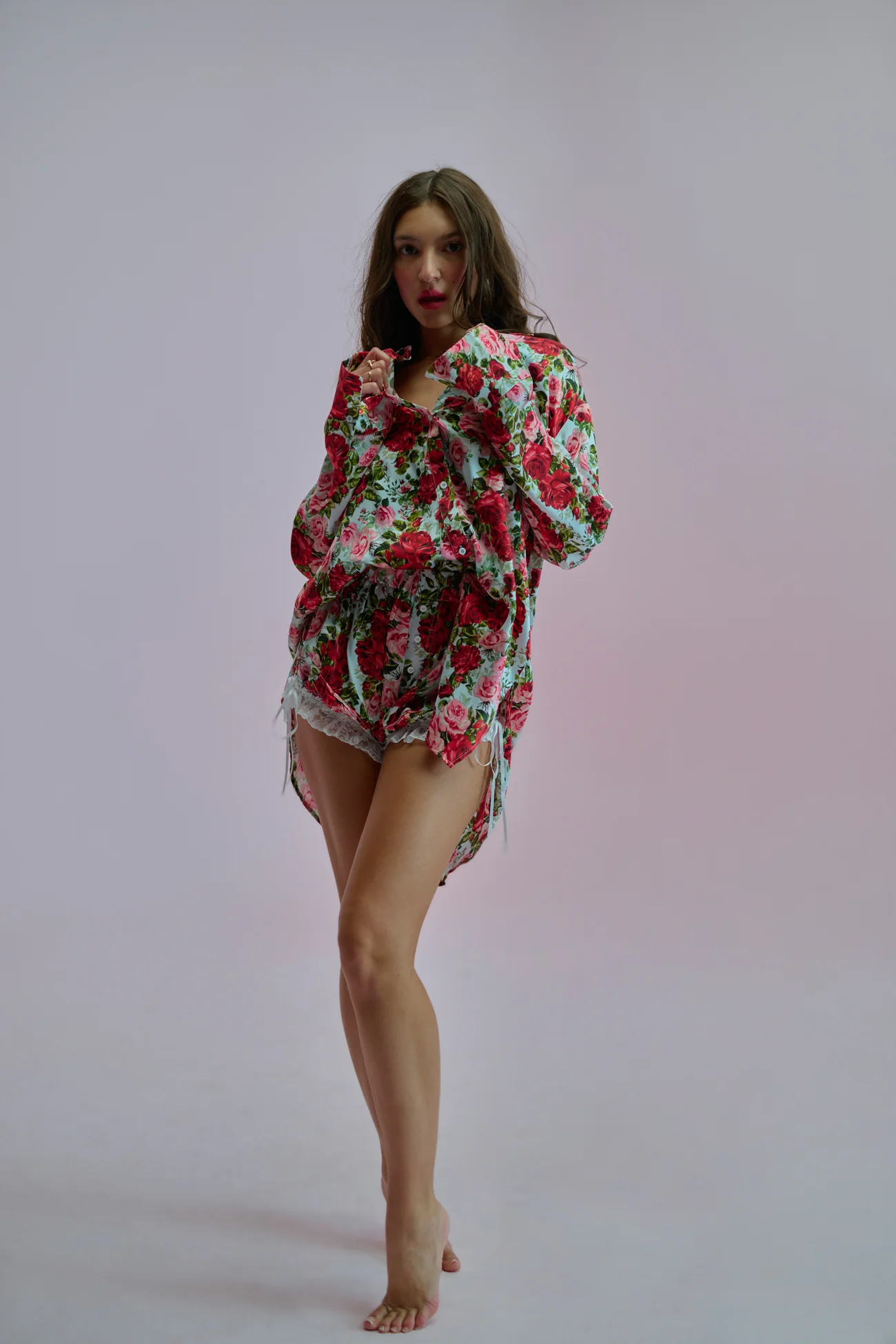 Roses Are Red Silk Slumber Party Set - Image 5