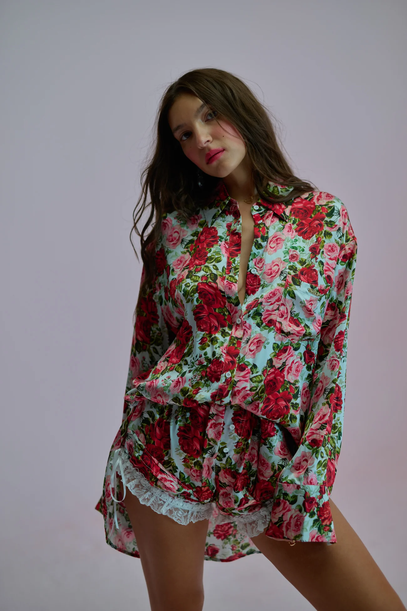 Roses Are Red Silk Slumber Party Set - Image 6