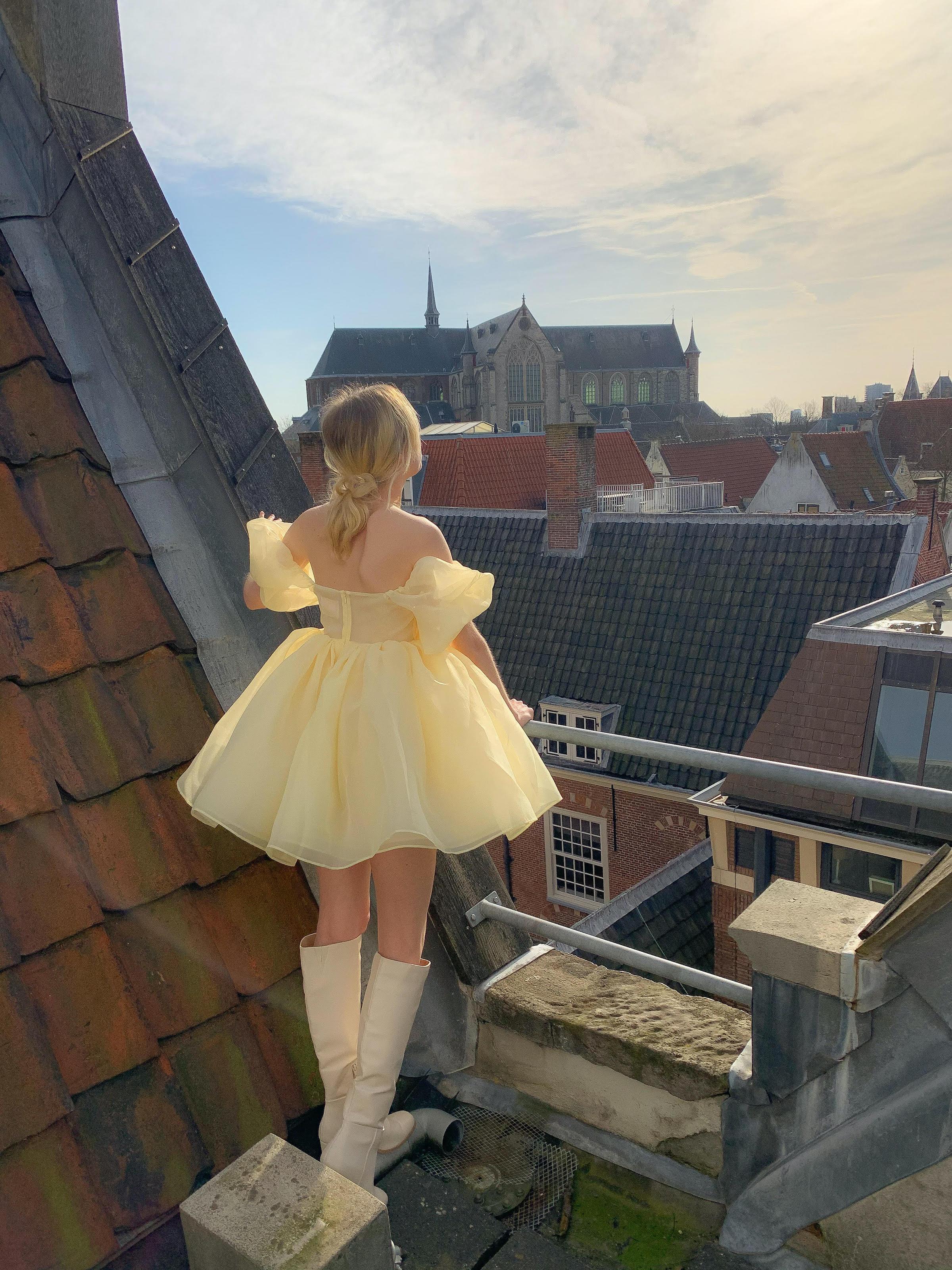 The Baby Banana Puff Dress - Image 3