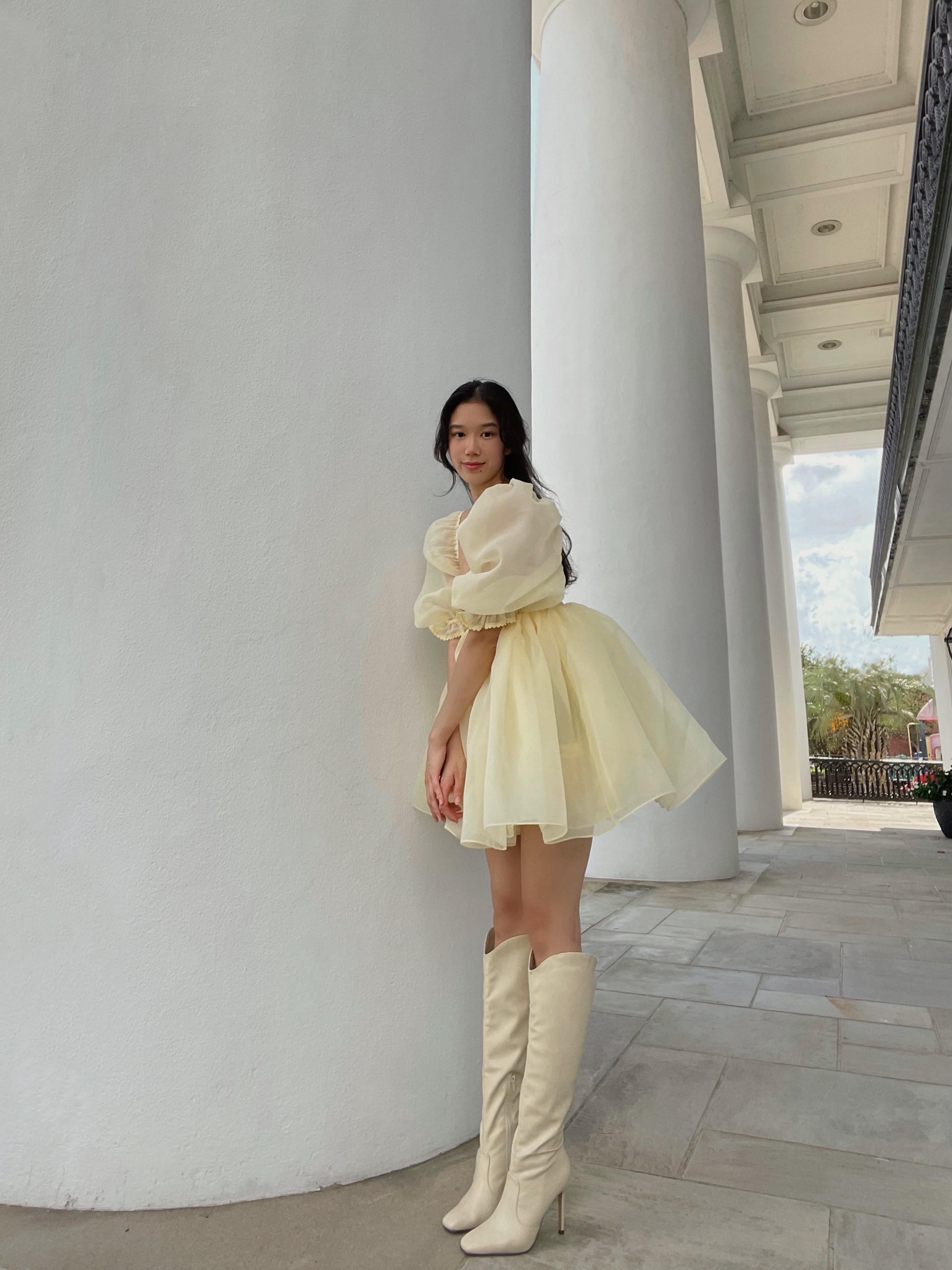 The Baby Banana Puff Dress - Image 6