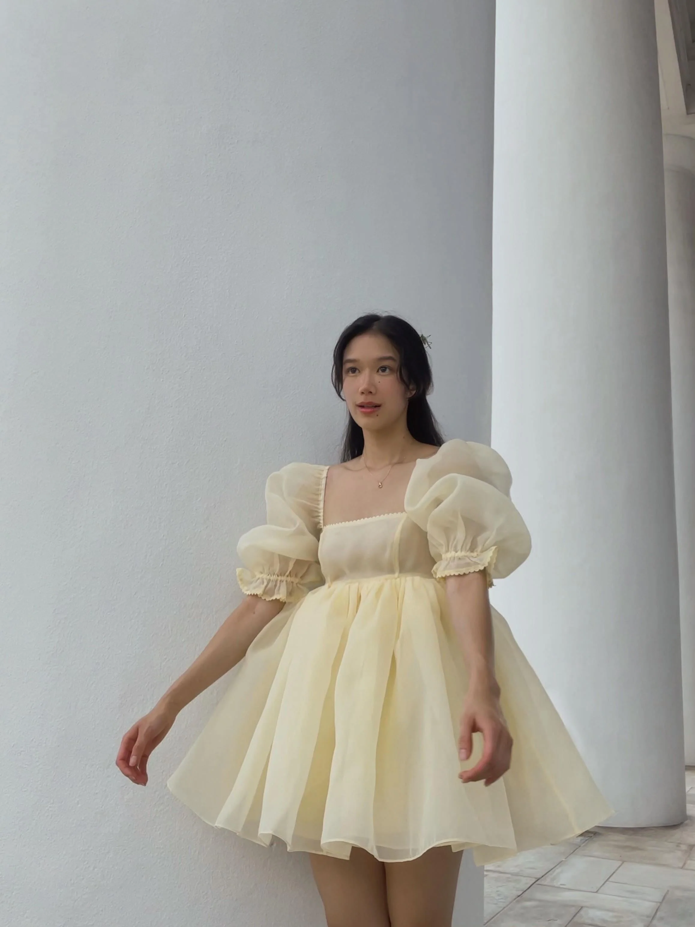 The Baby Banana Puff Dress - Image 7