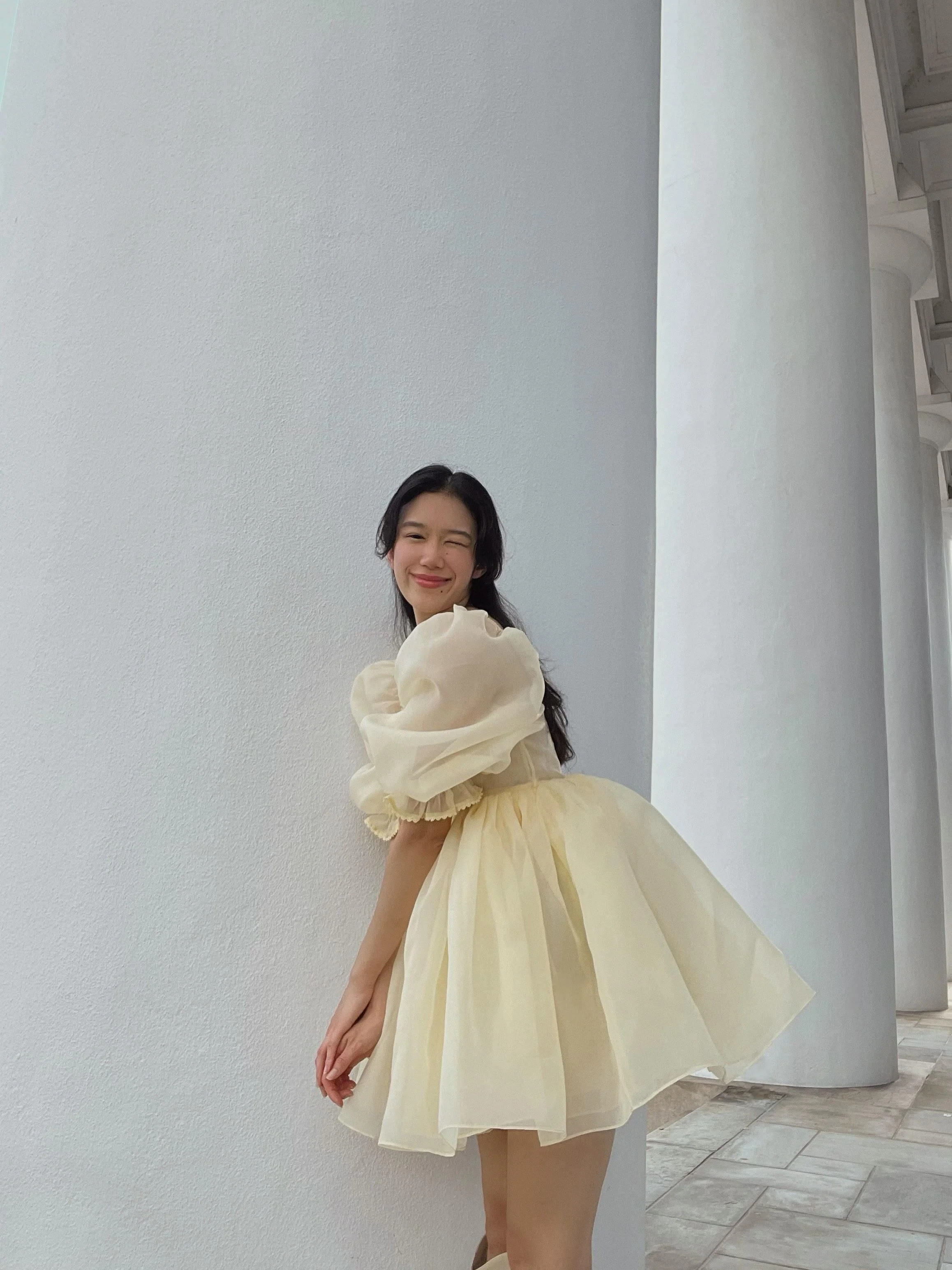 The Baby Banana Puff Dress - Image 9