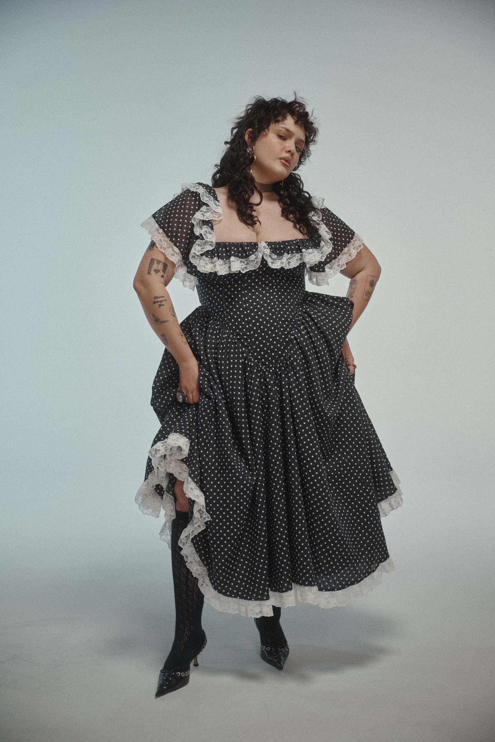 The Black Polka Dot Cupid Dress - Image 3