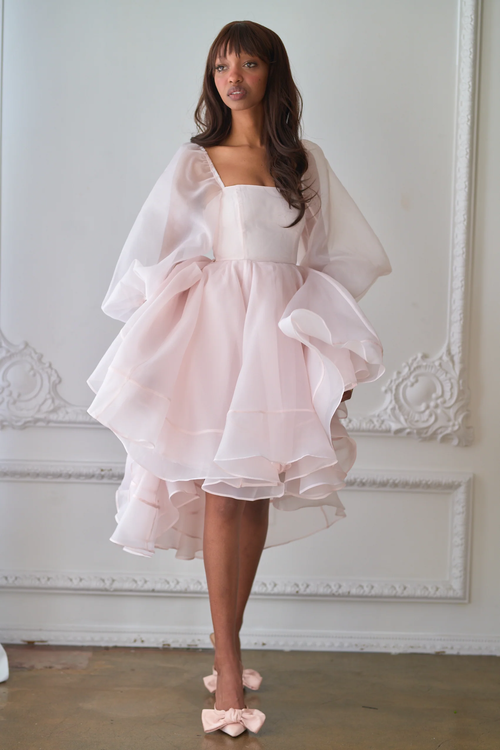 The Blush Angel Mini Bustle Dress - Image 14