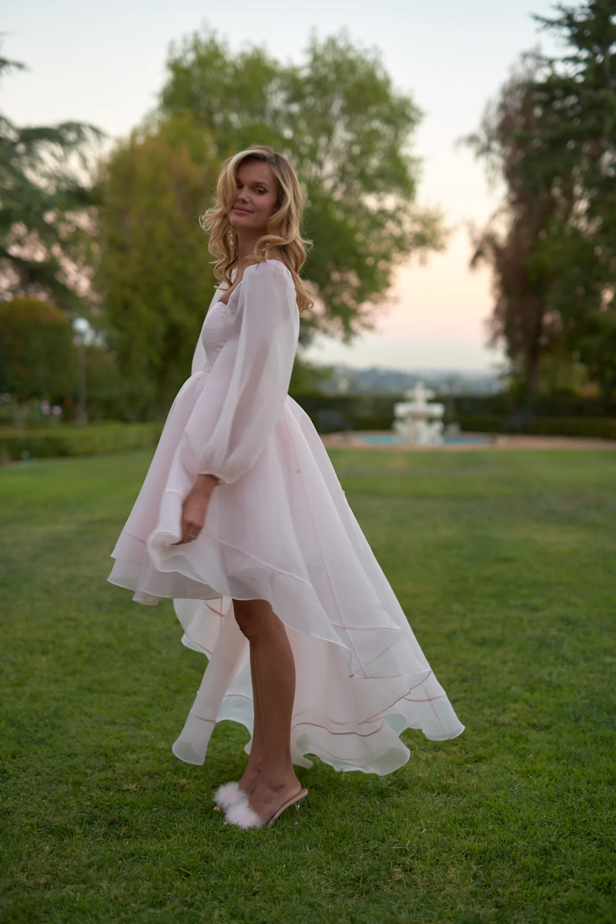 The Blush Angel Mini Bustle Dress - Image 4