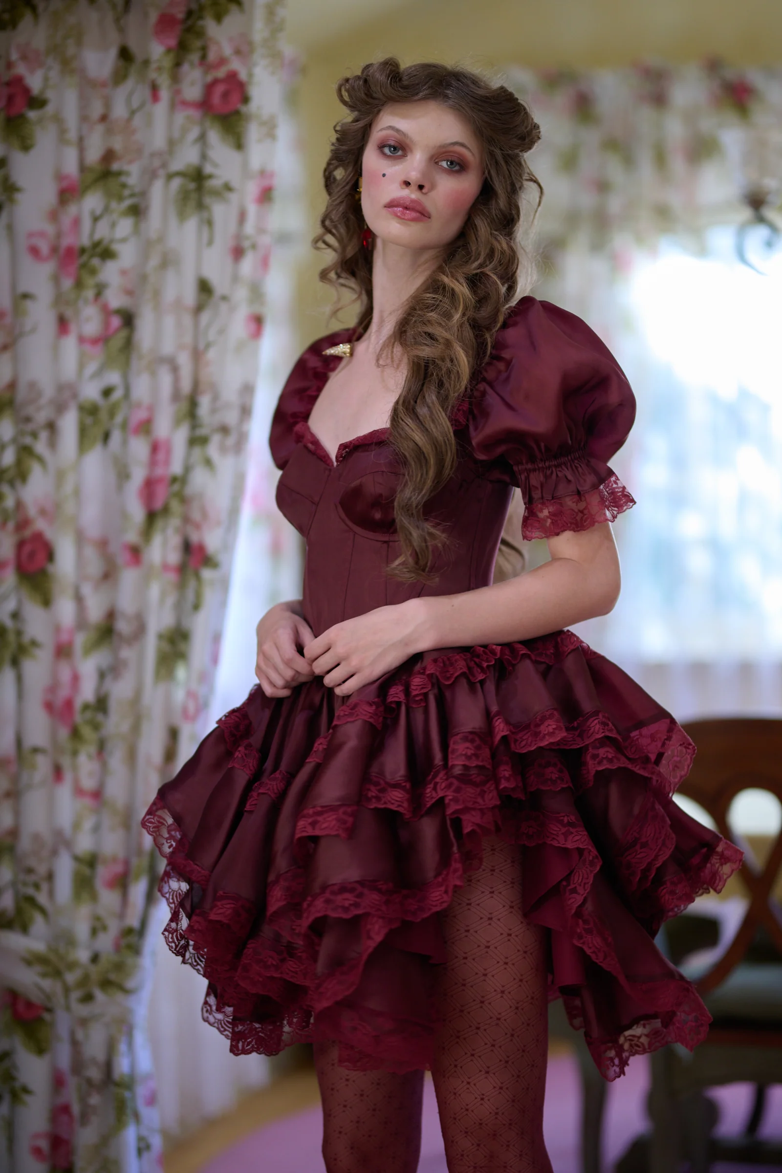 The Bordeaux Cecile Dress - Image 9