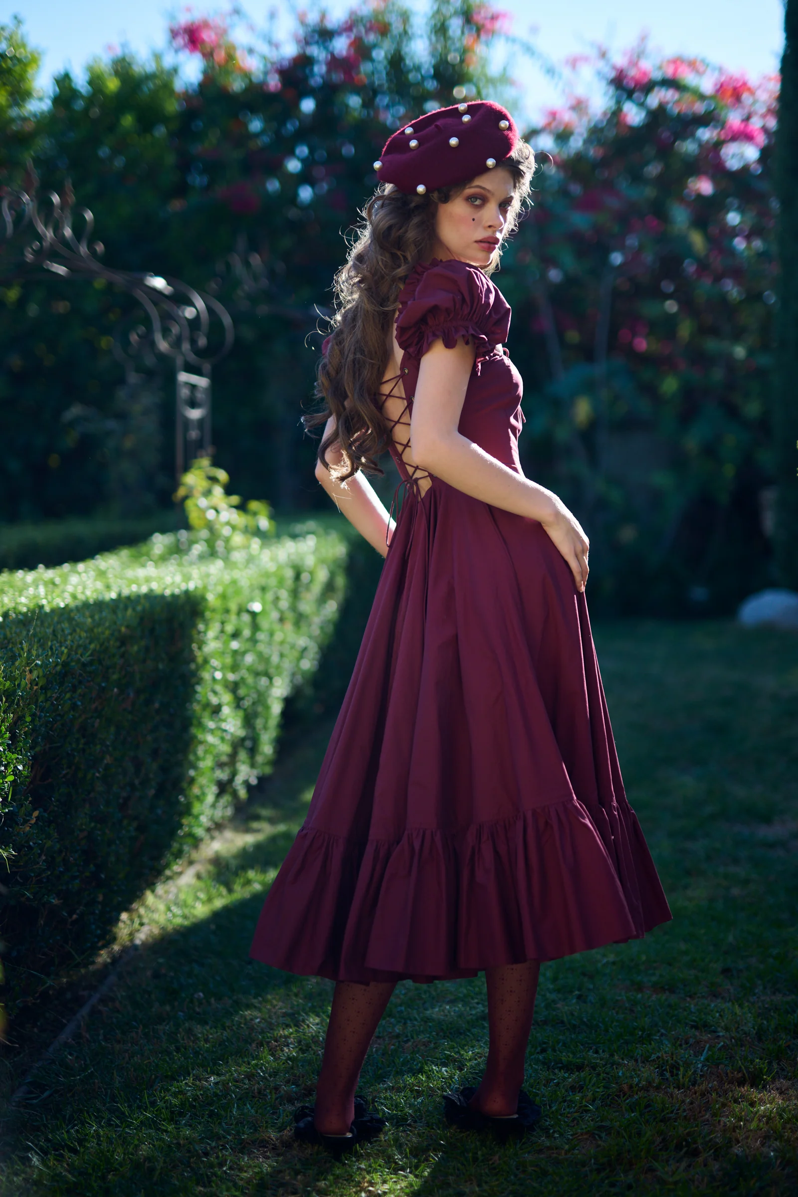 The Bordeaux Foxglove Dress - Image 11