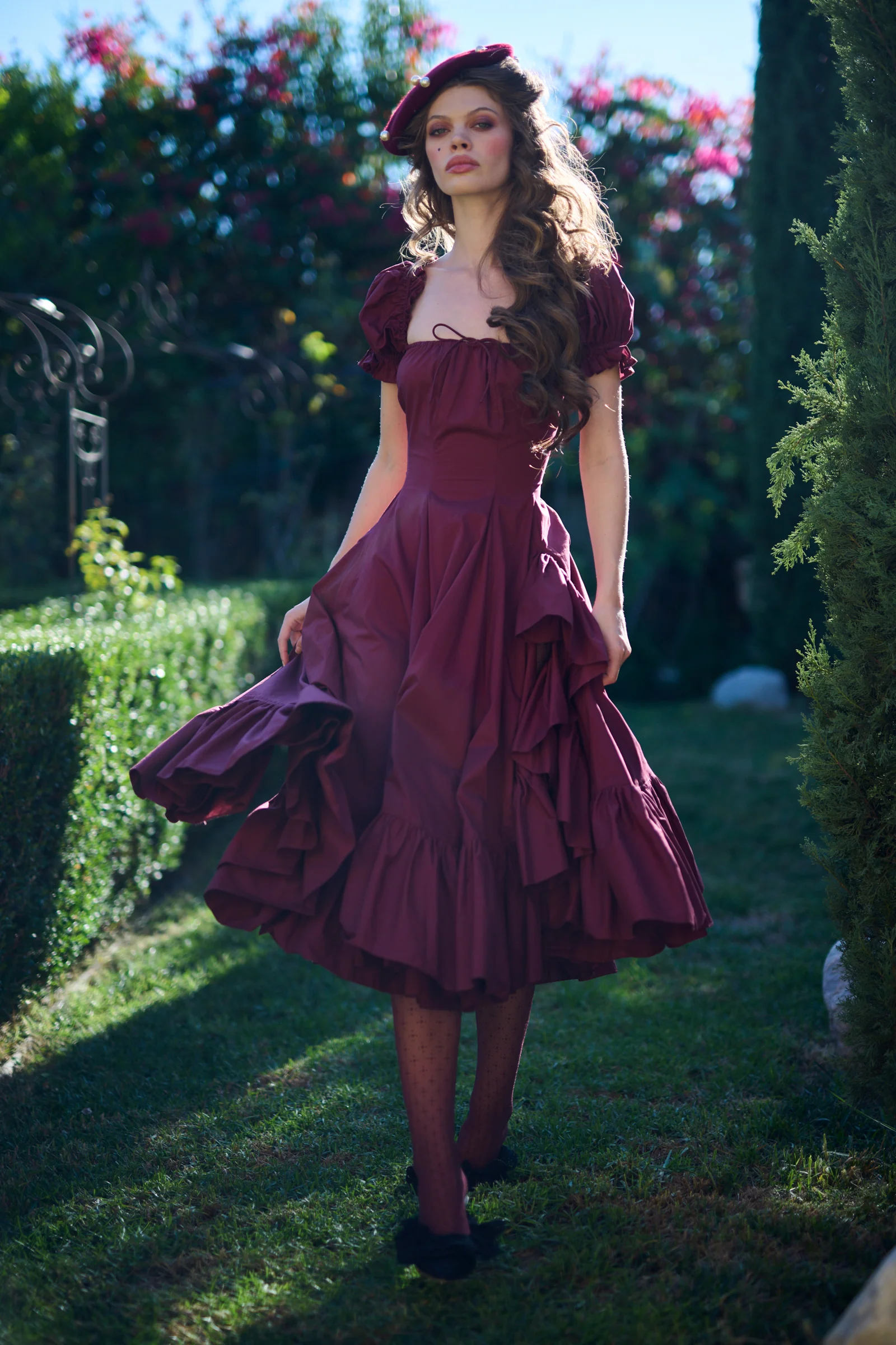 The Bordeaux Foxglove Dress - Image 3