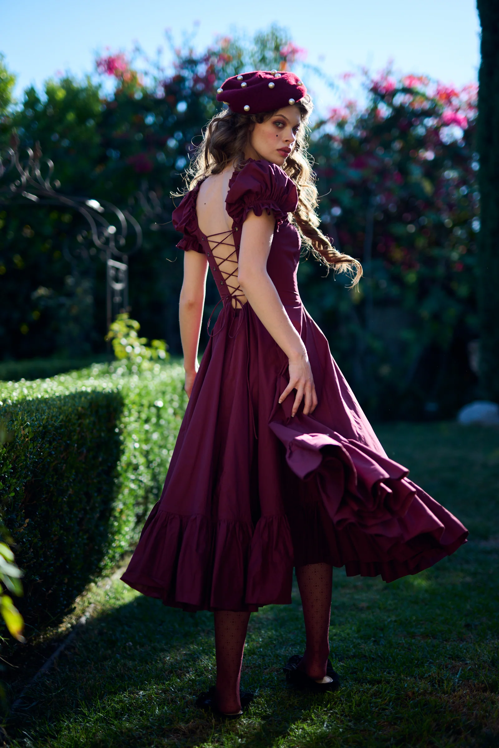 The Bordeaux Foxglove Dress - Image 6