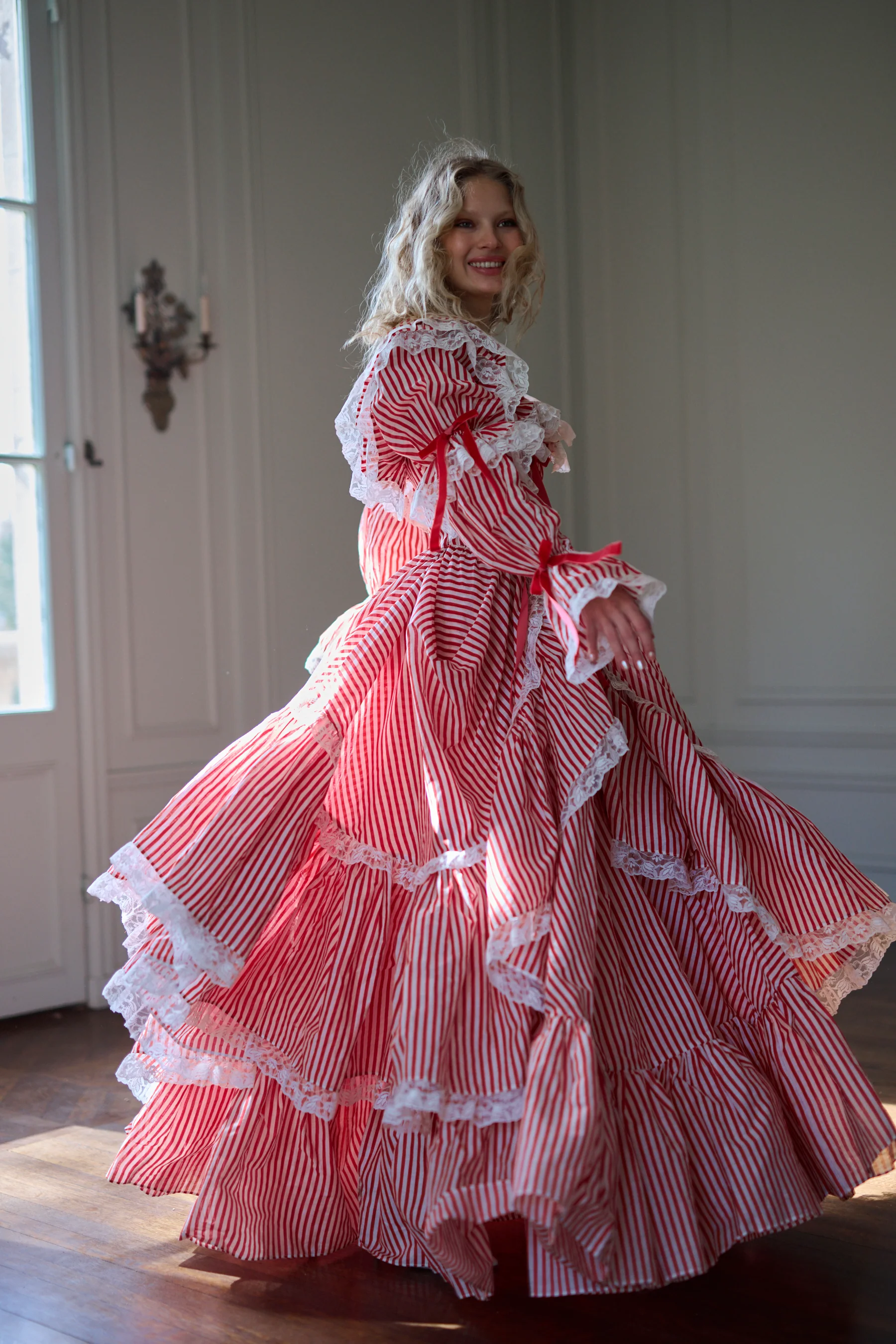 The Candy Stripe Waltz Gown - Image 17