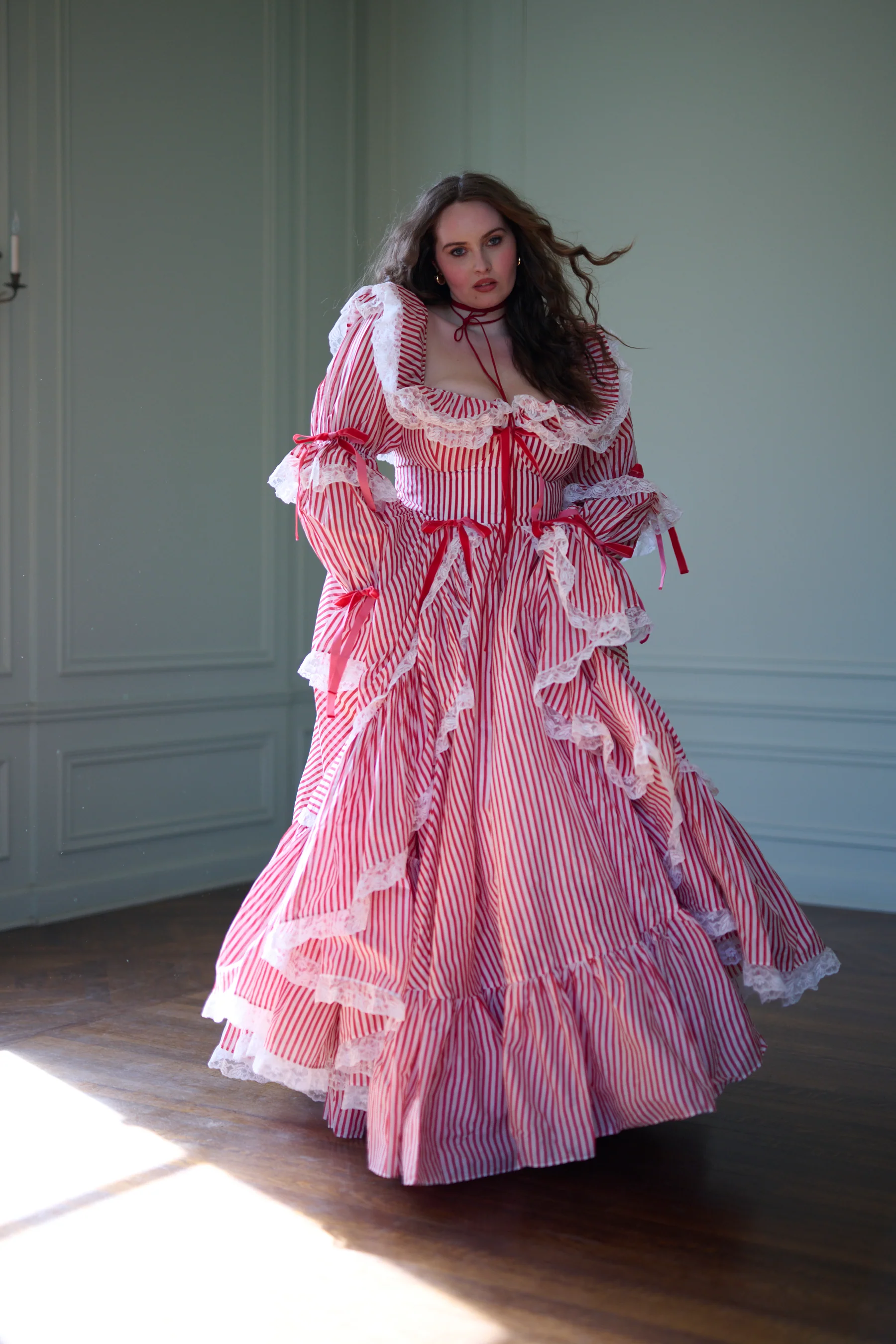 The Candy Stripe Waltz Gown - Image 19