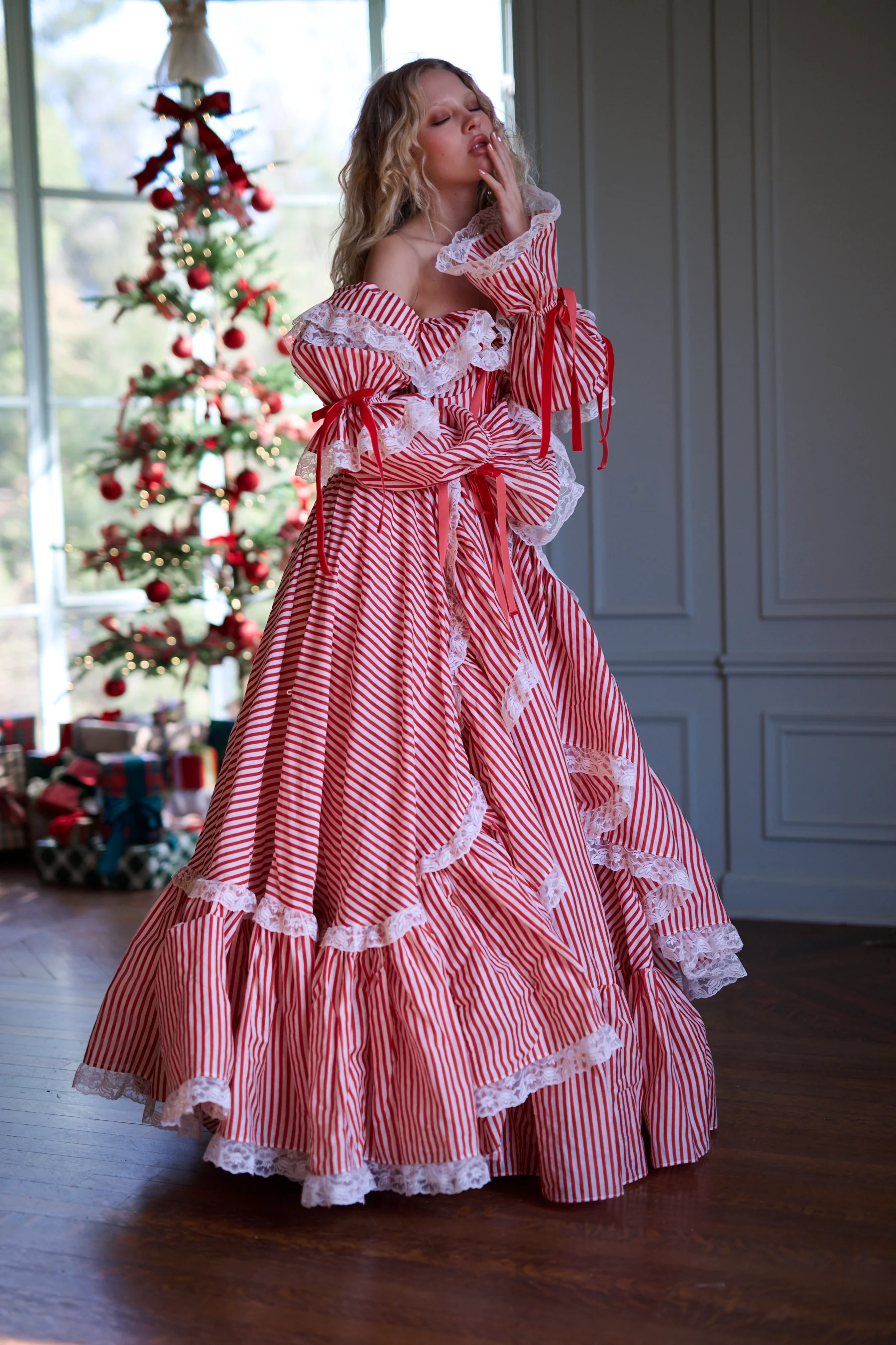The Candy Stripe Waltz Gown - Image 23