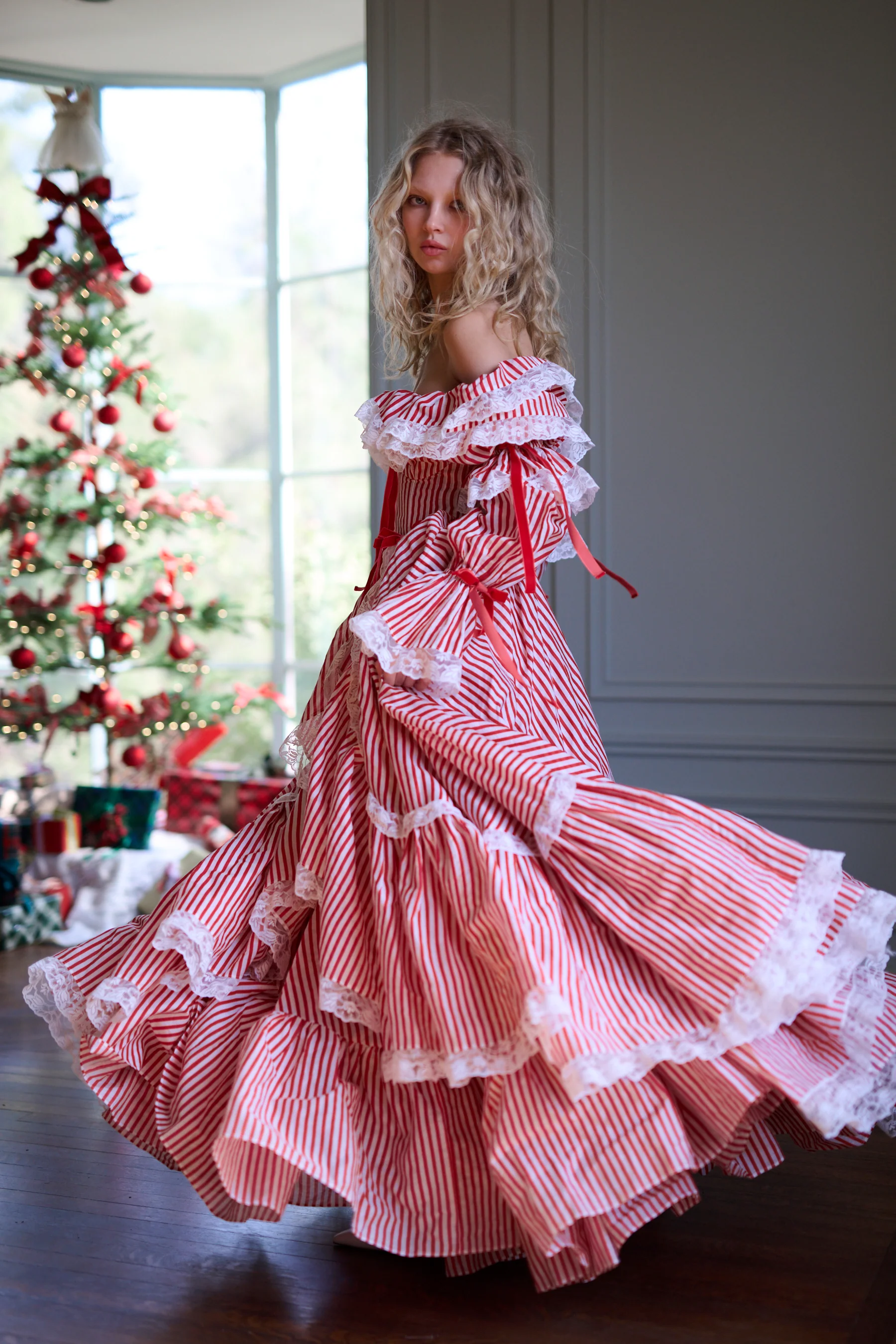The Candy Stripe Waltz Gown - Image 26