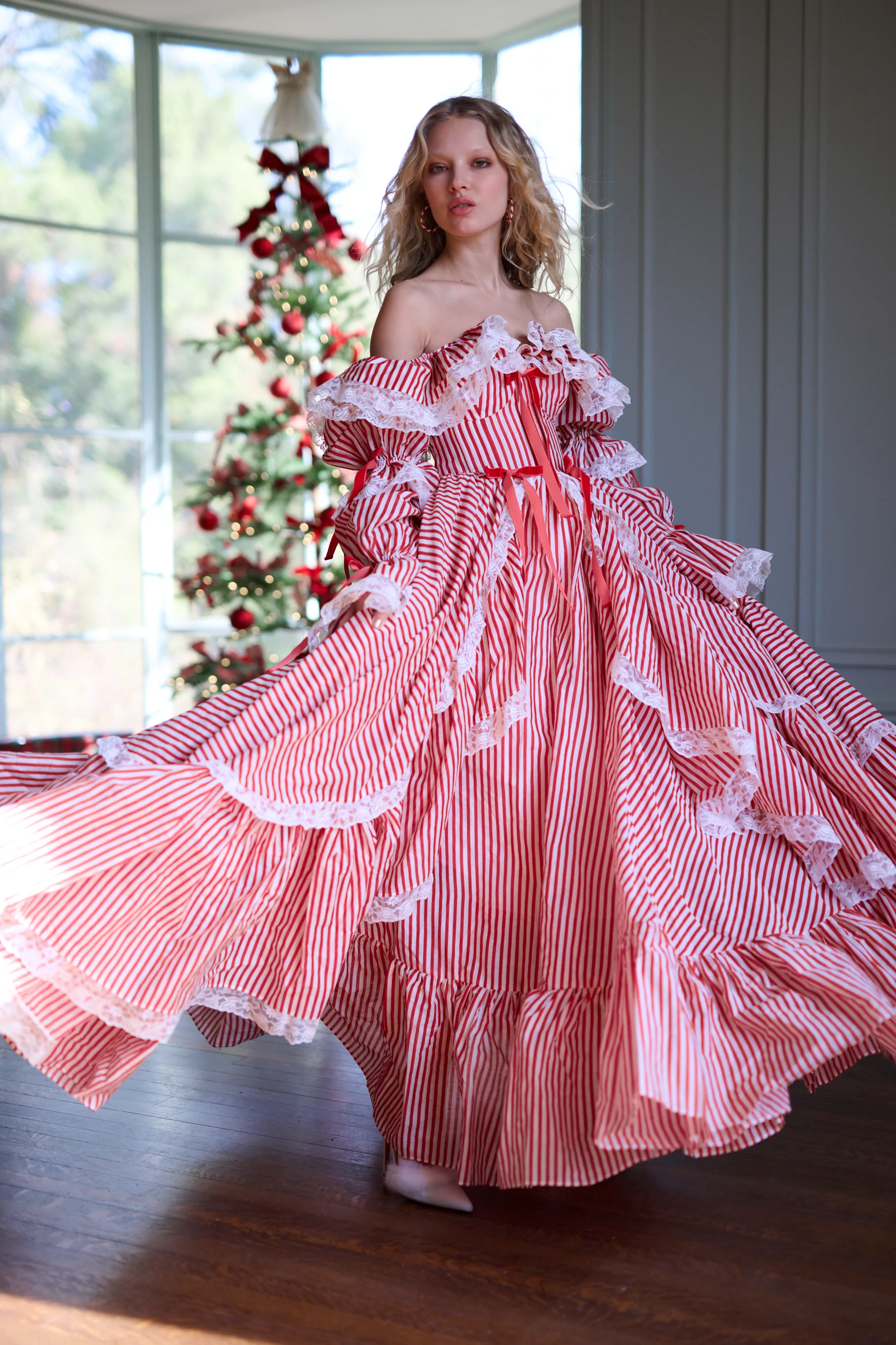 The Candy Stripe Waltz Gown - Image 27