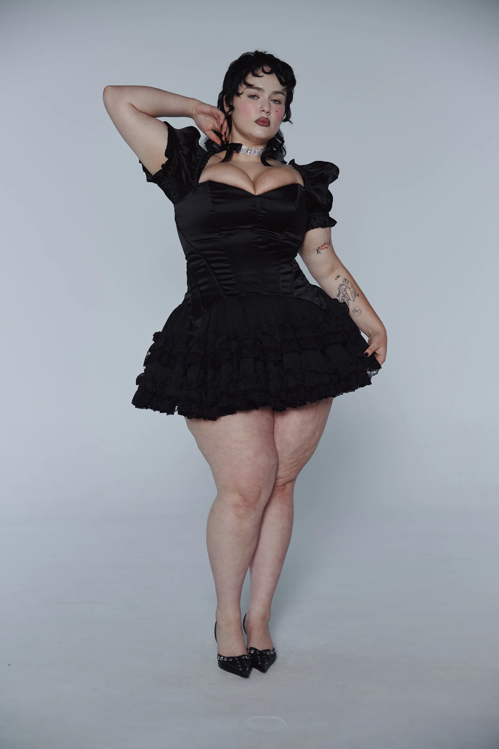 The Silk Satin Caviar Femme Fatale Corset - Image 5