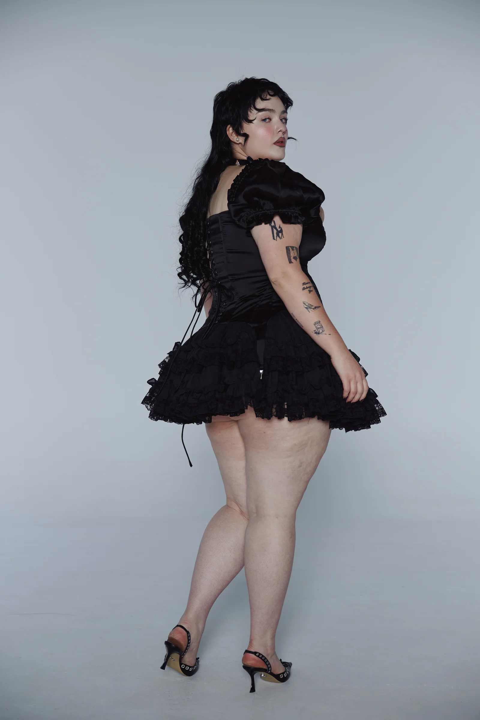 The Silk Satin Caviar Femme Fatale Corset - Image 6