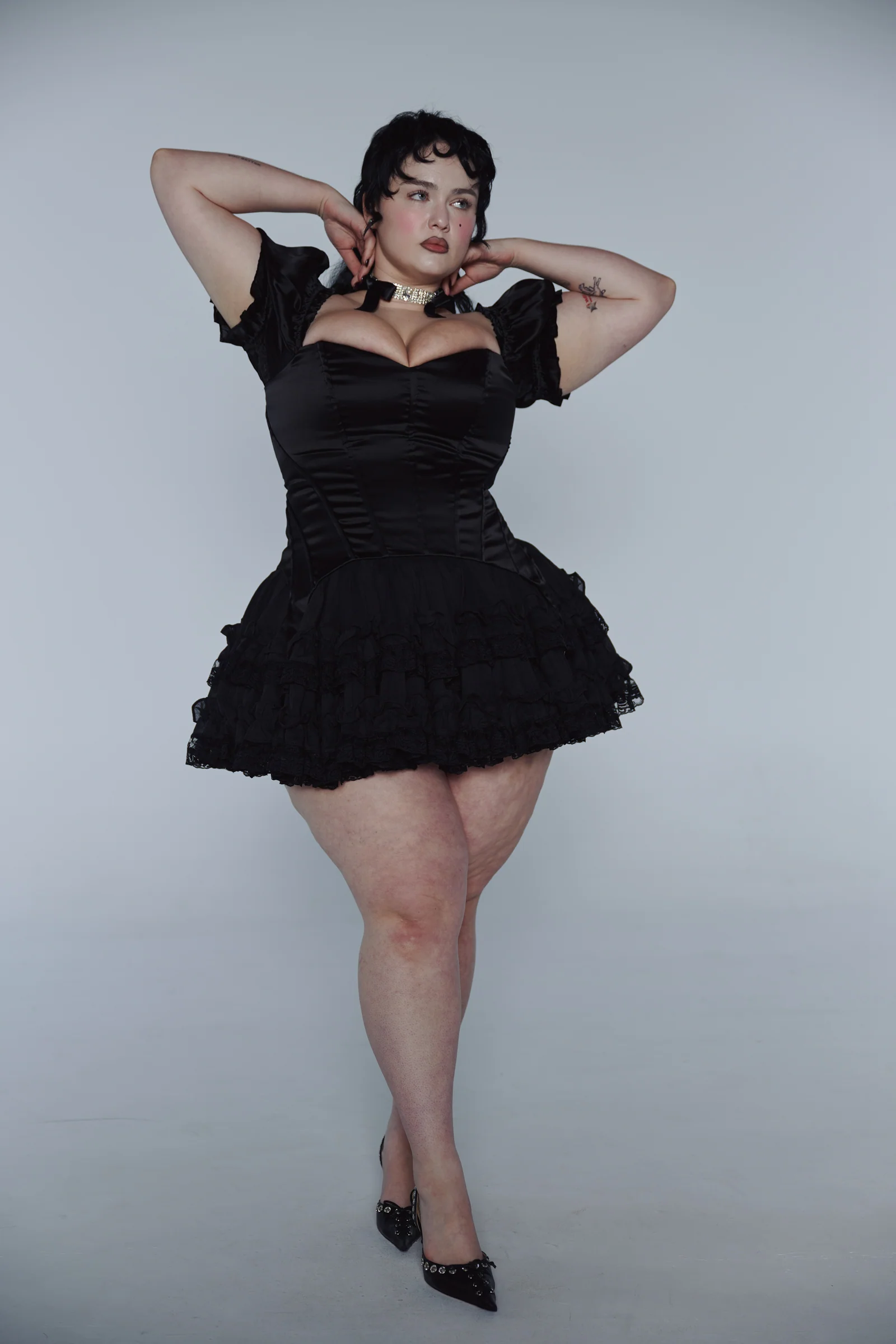 The Silk Satin Caviar Femme Fatale Corset - Image 7