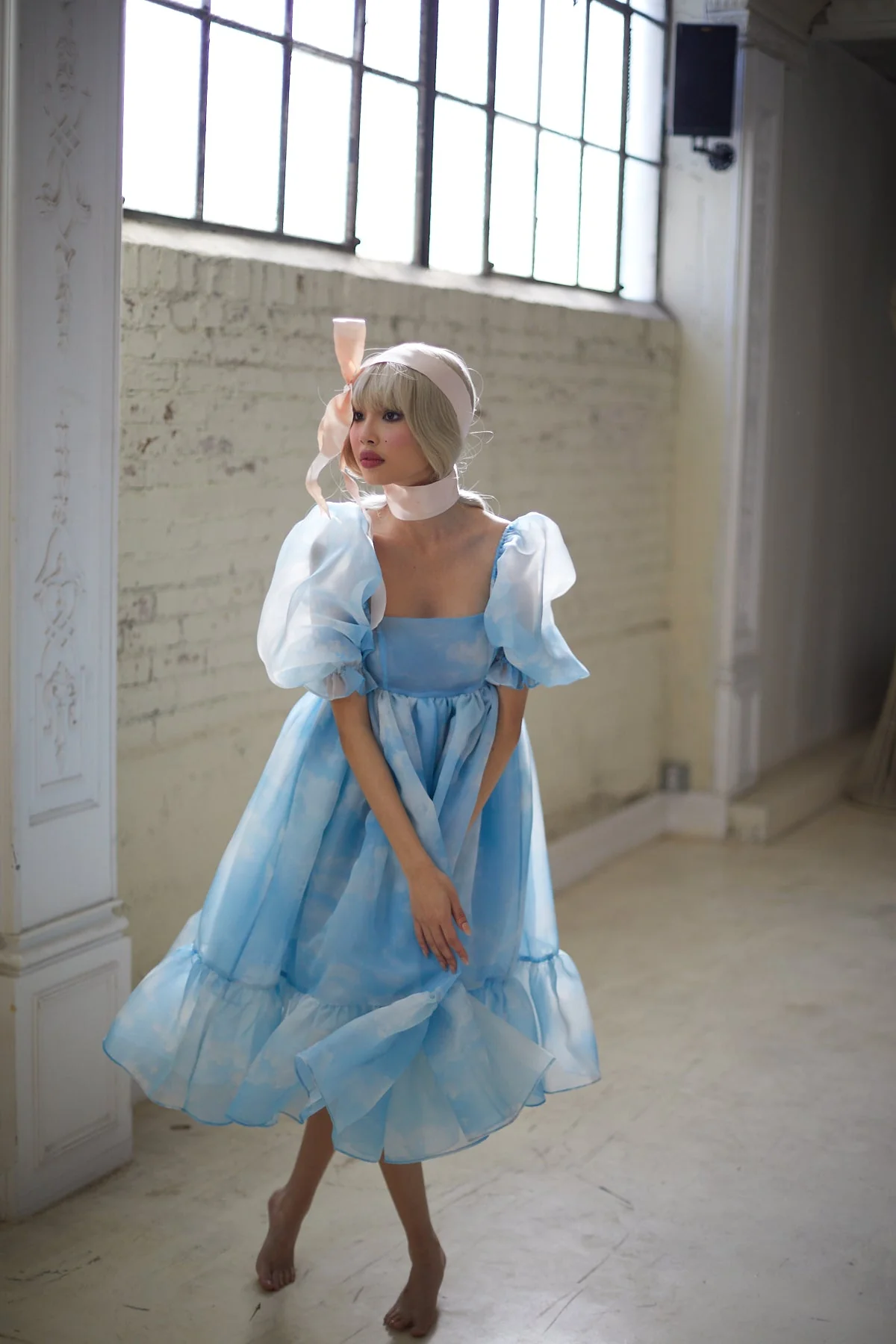 Head in the Clouds French Puff Dress - Image 10