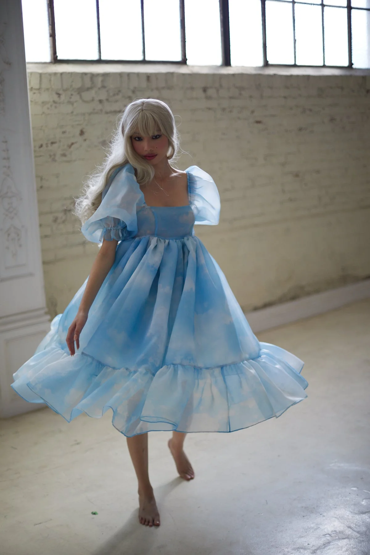 Head in the Clouds French Puff Dress - Image 11