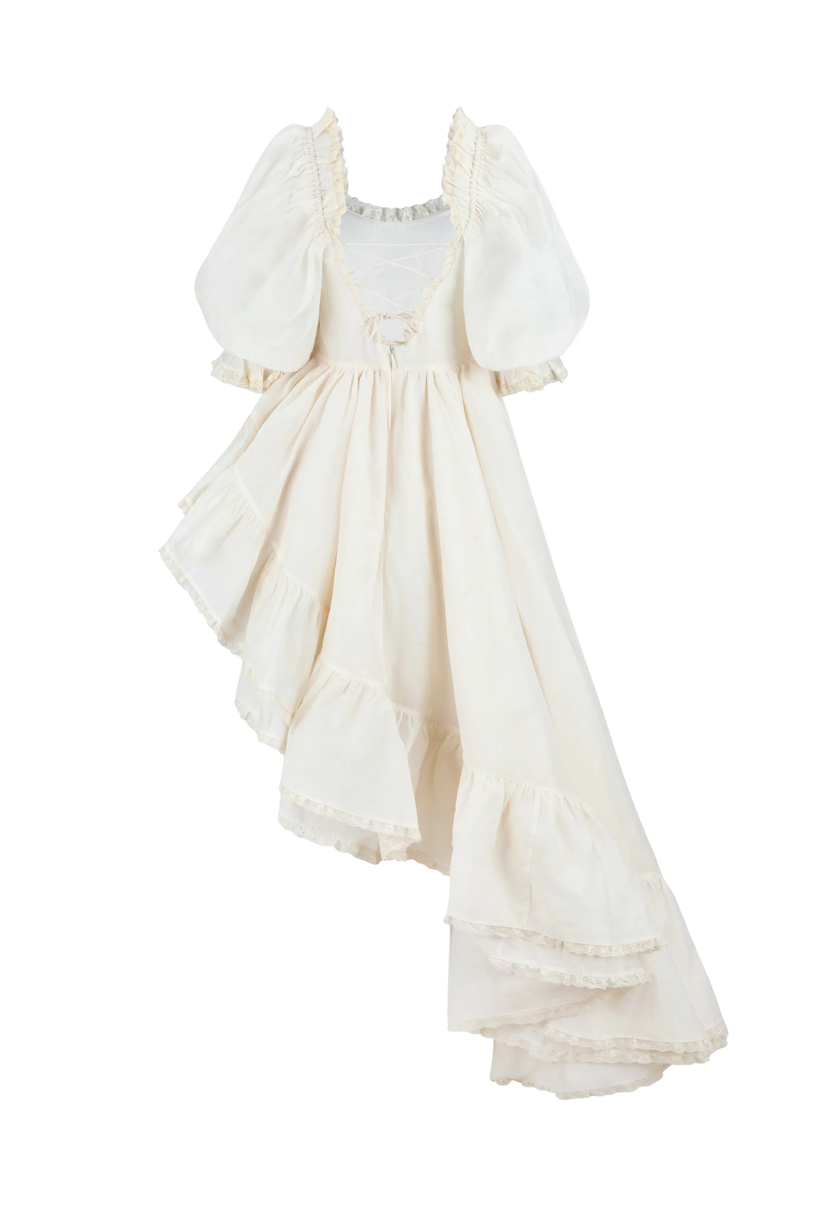 The Cream Silk Organdy Tree Hugger Dress - Image 12