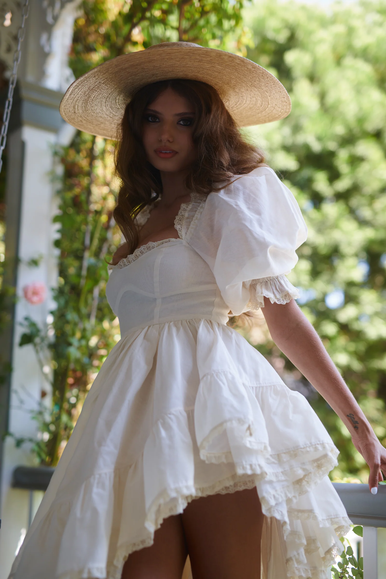 The Cream Silk Organdy Tree Hugger Dress - Image 15