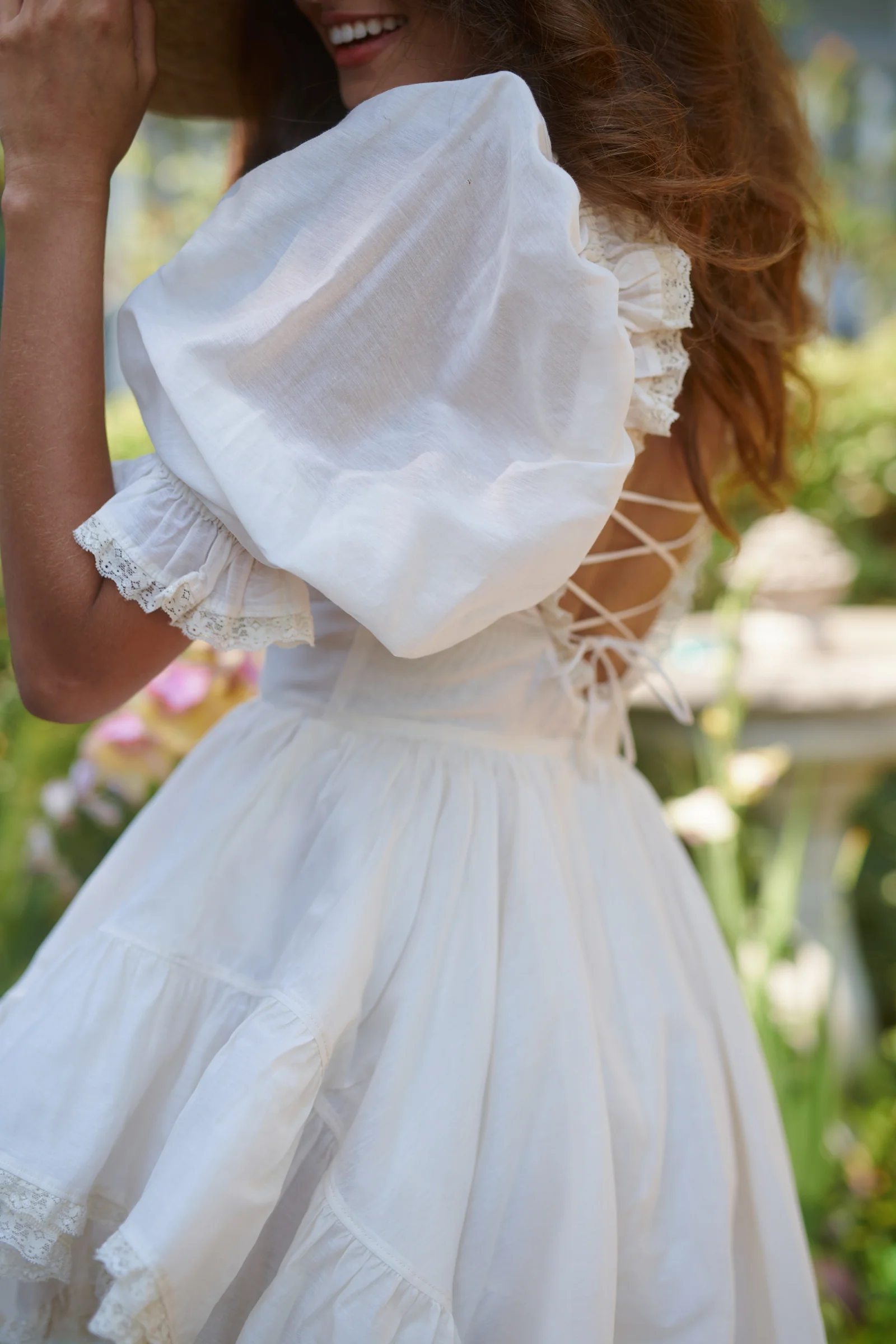 The Cream Silk Organdy Tree Hugger Dress - Image 16