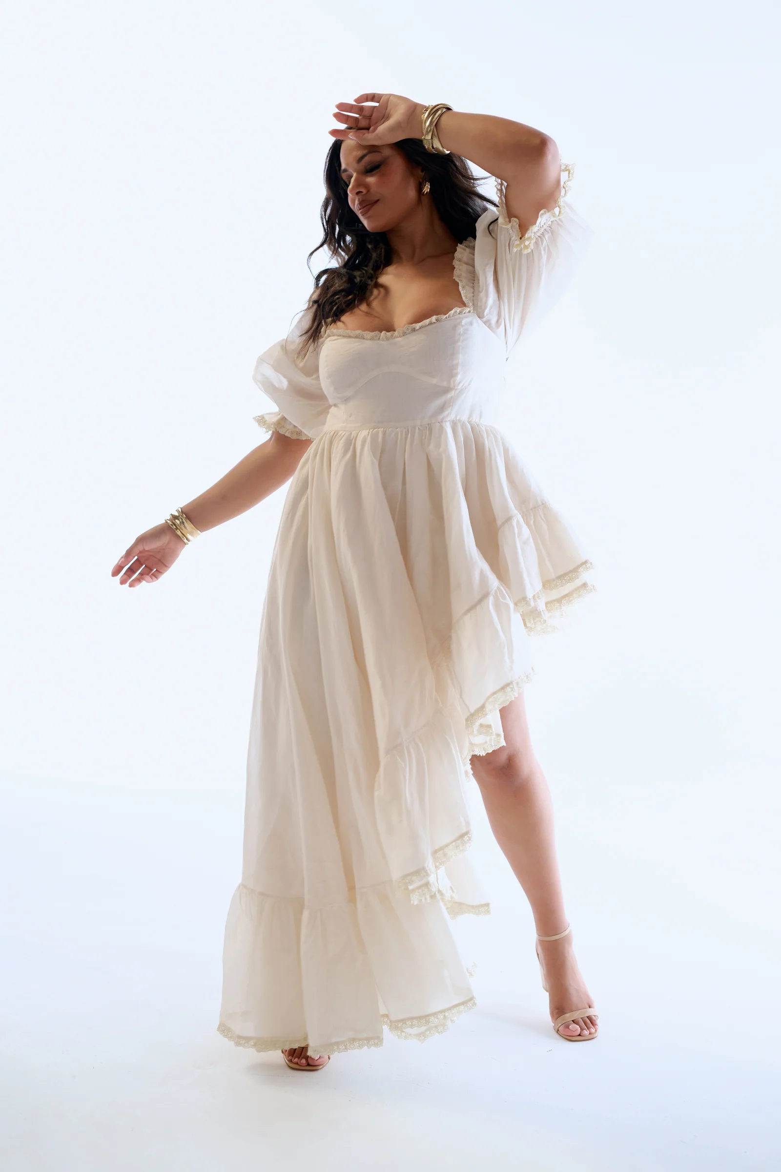 The Cream Silk Organdy Tree Hugger Dress - Image 19