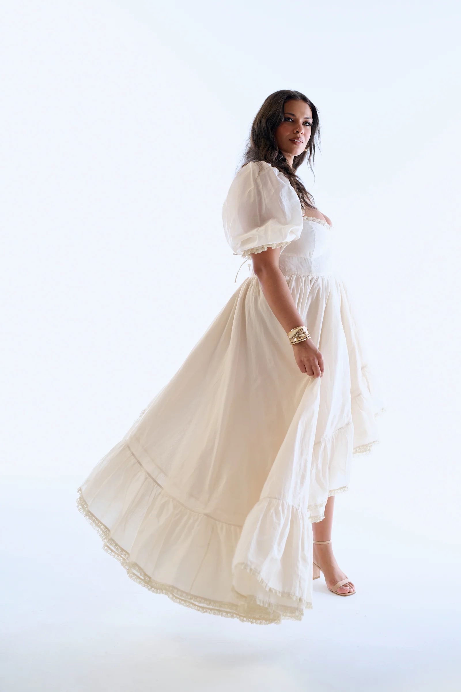 The Cream Silk Organdy Tree Hugger Dress - Image 21