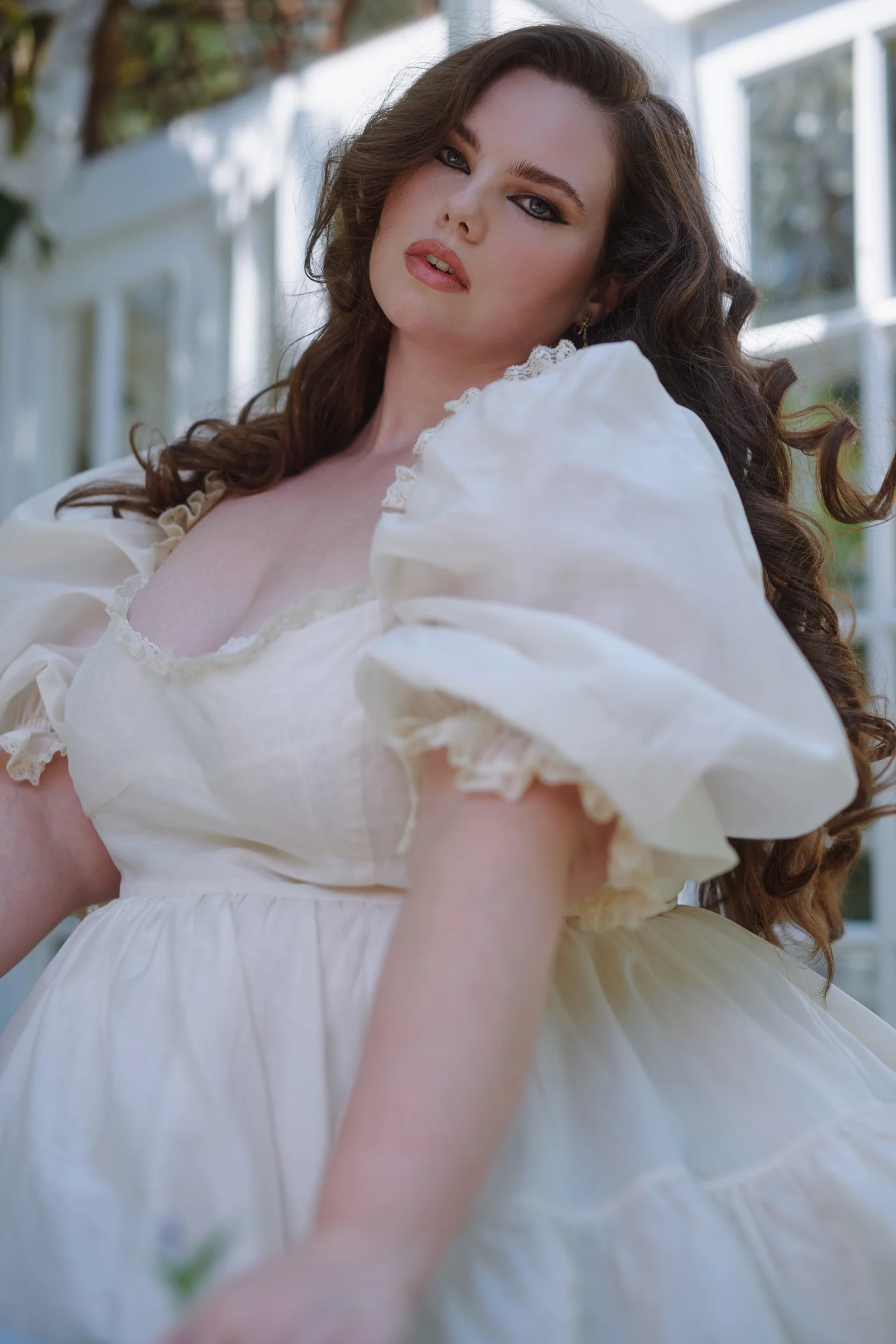 The Cream Silk Organdy Tree Hugger Dress - Image 3