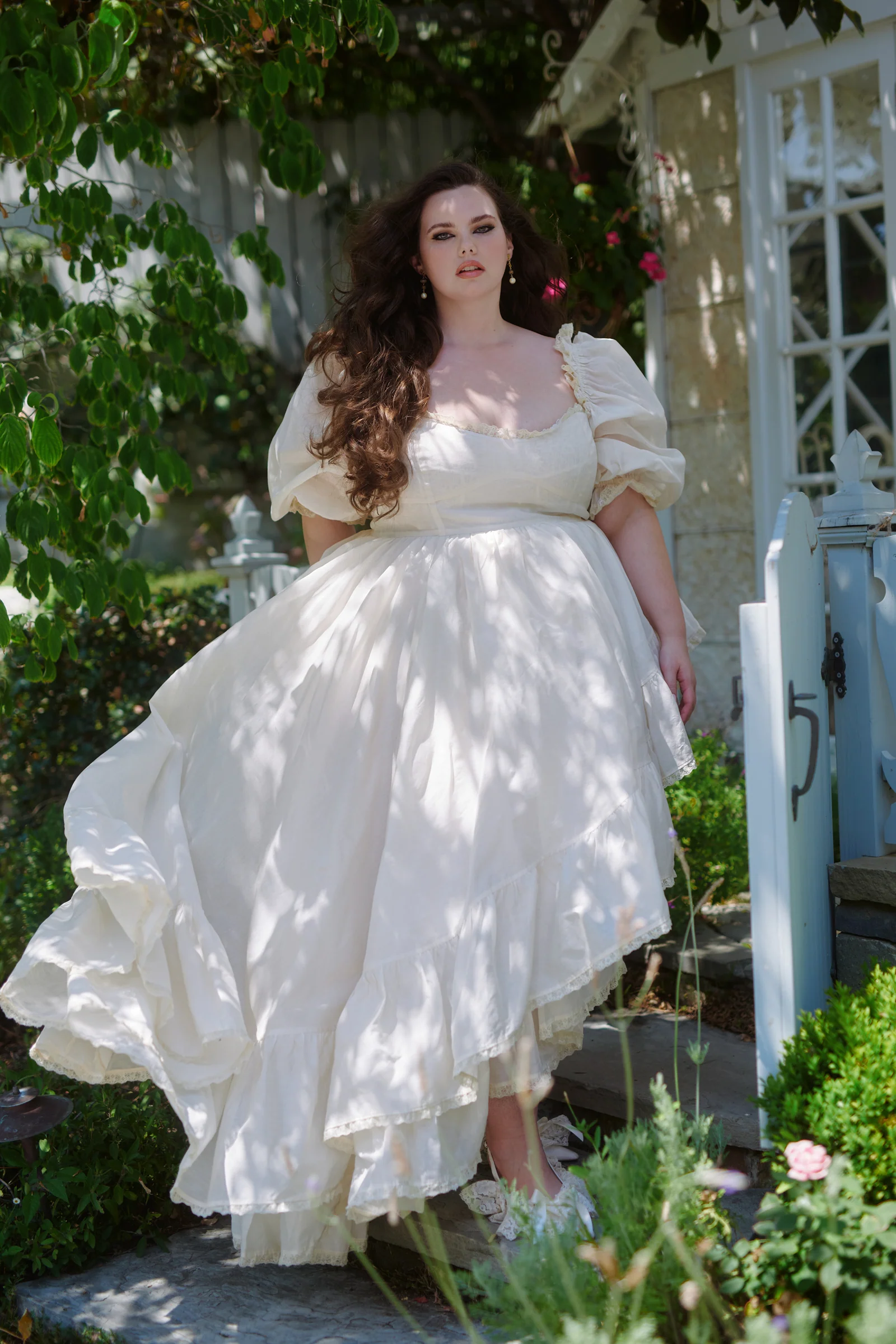 The Cream Silk Organdy Tree Hugger Dress - Image 4