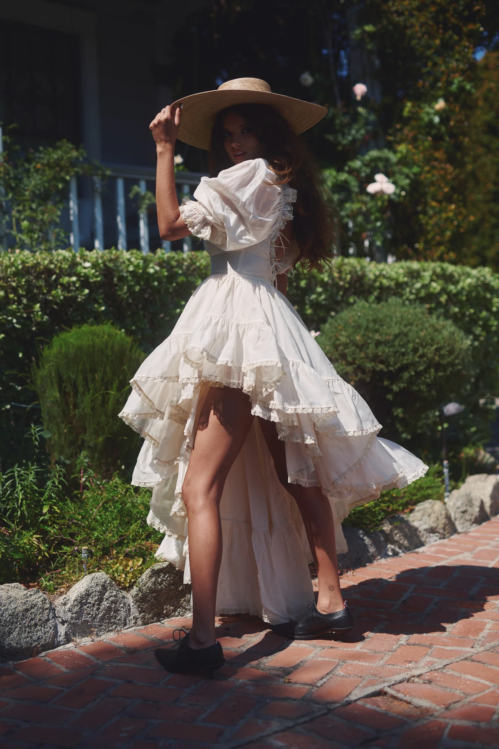 The Cream Silk Organdy Tree Hugger Dress - Image 6