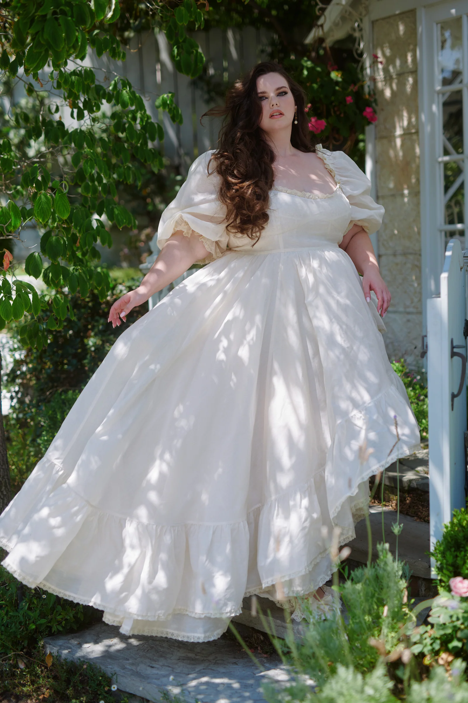 The Cream Silk Organdy Tree Hugger Dress - Image 7