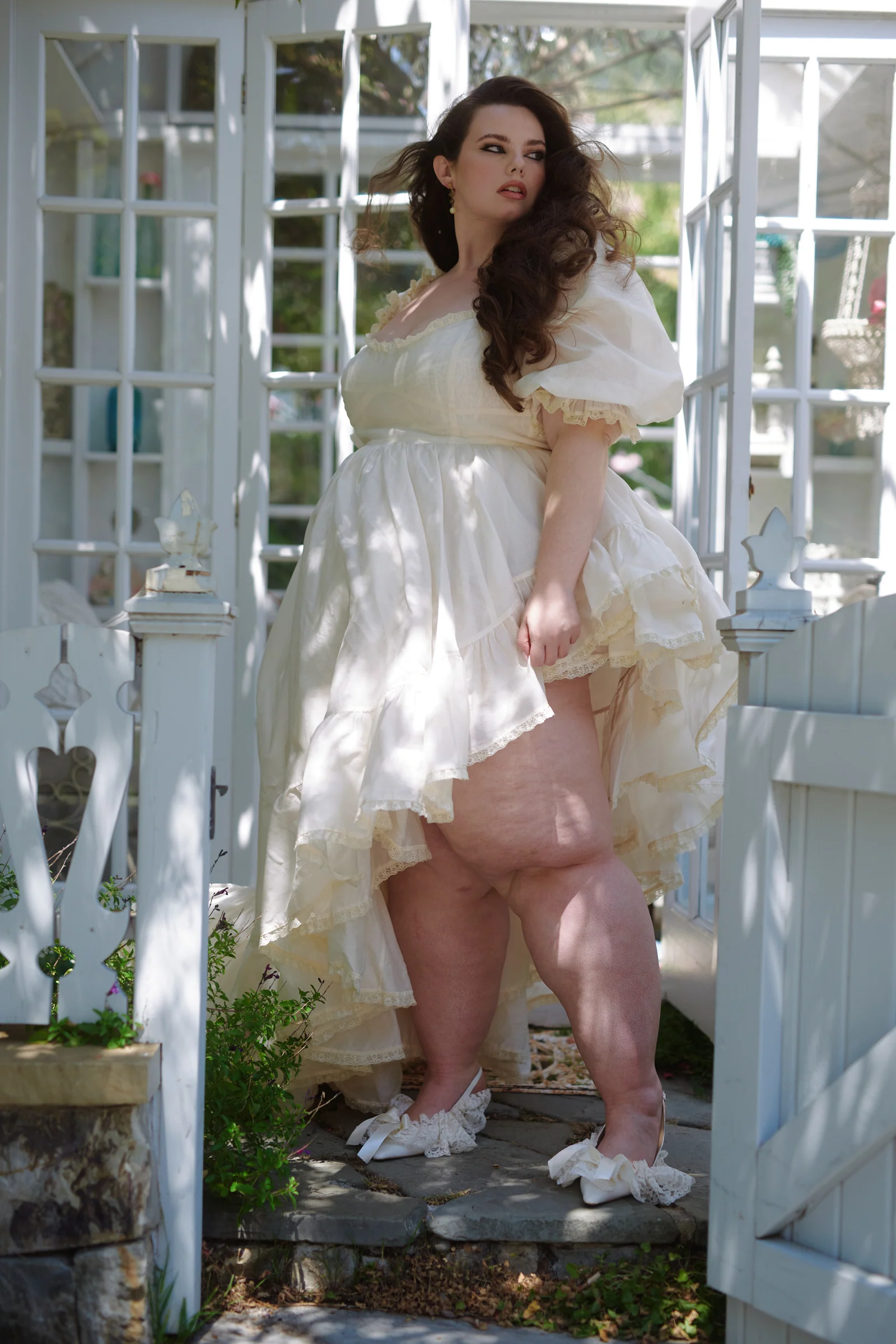 The Cream Silk Organdy Tree Hugger Dress - Image 8
