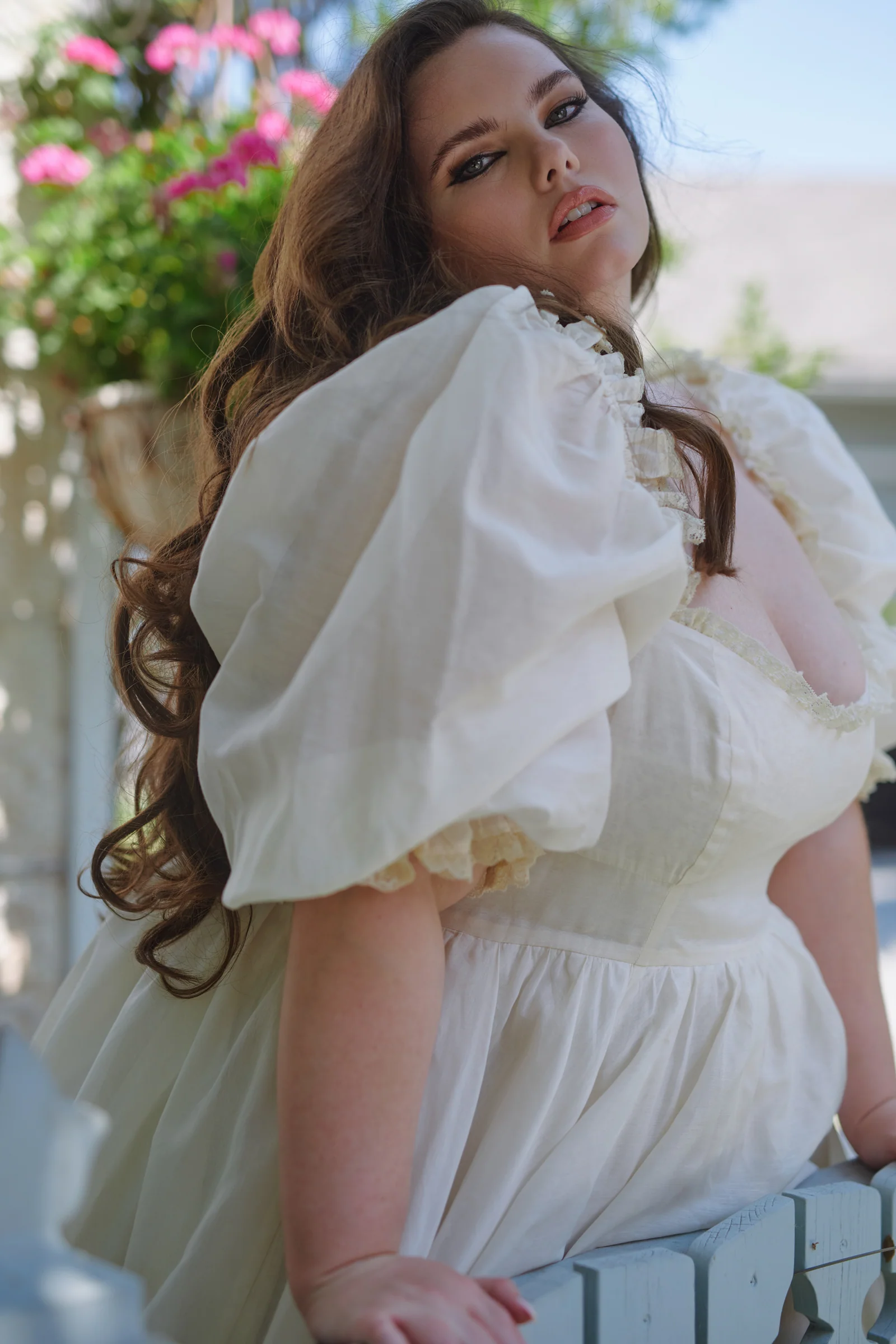 The Cream Silk Organdy Tree Hugger Dress - Image 9