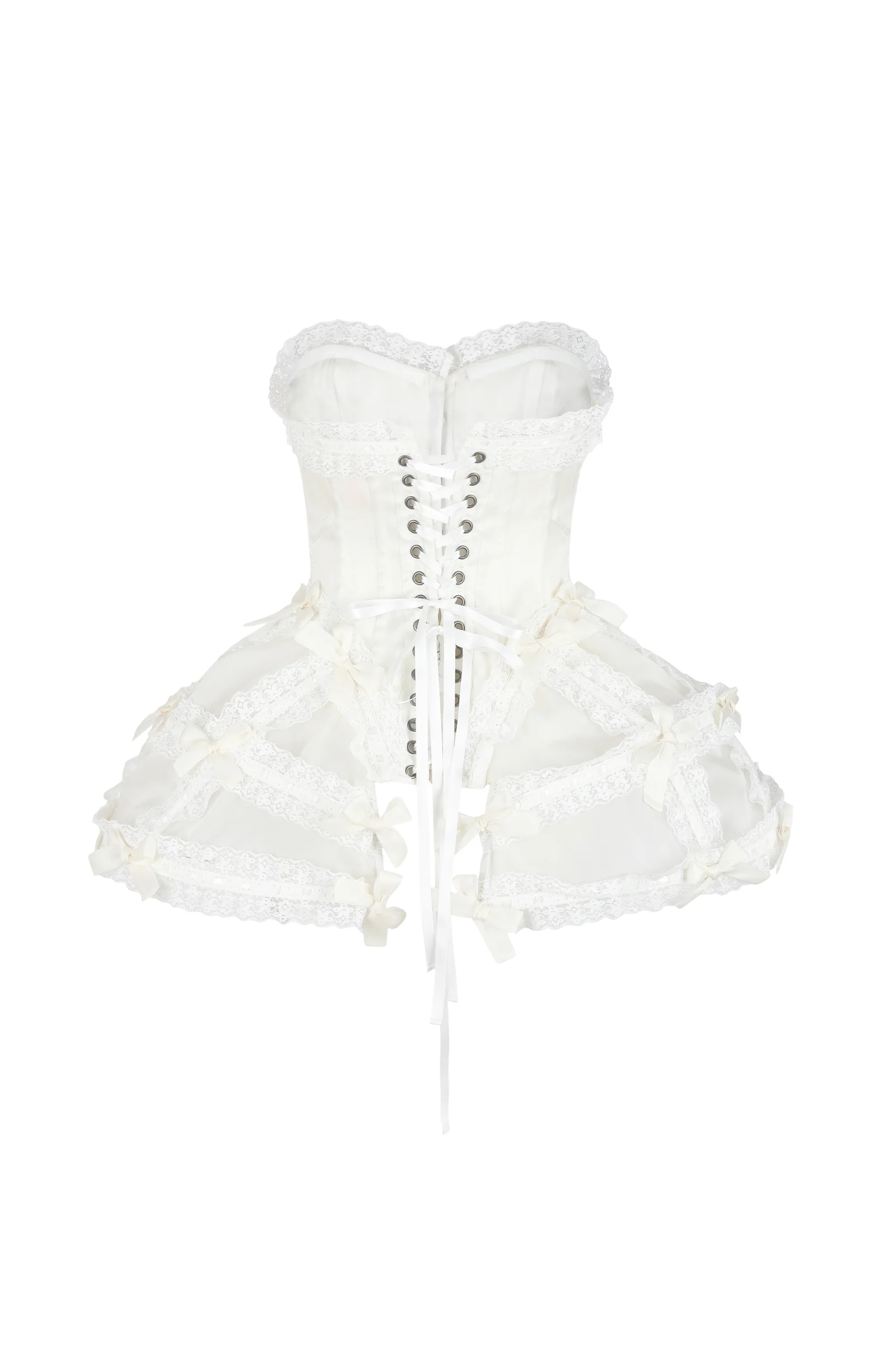 The Ivory Silk Gossamer Corset - Image 8