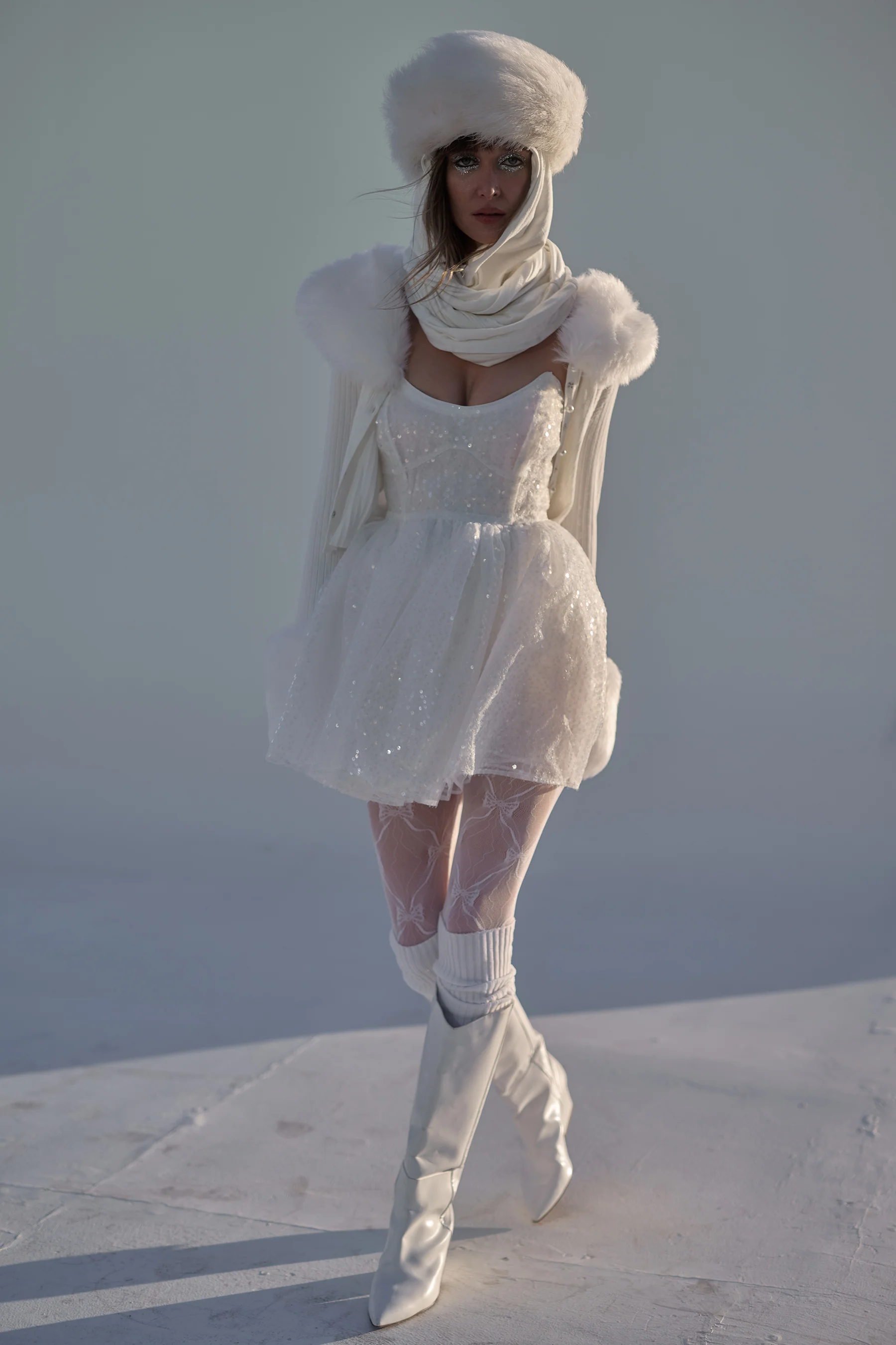 The Ivory Ice Skate Home Cardi - Image 8