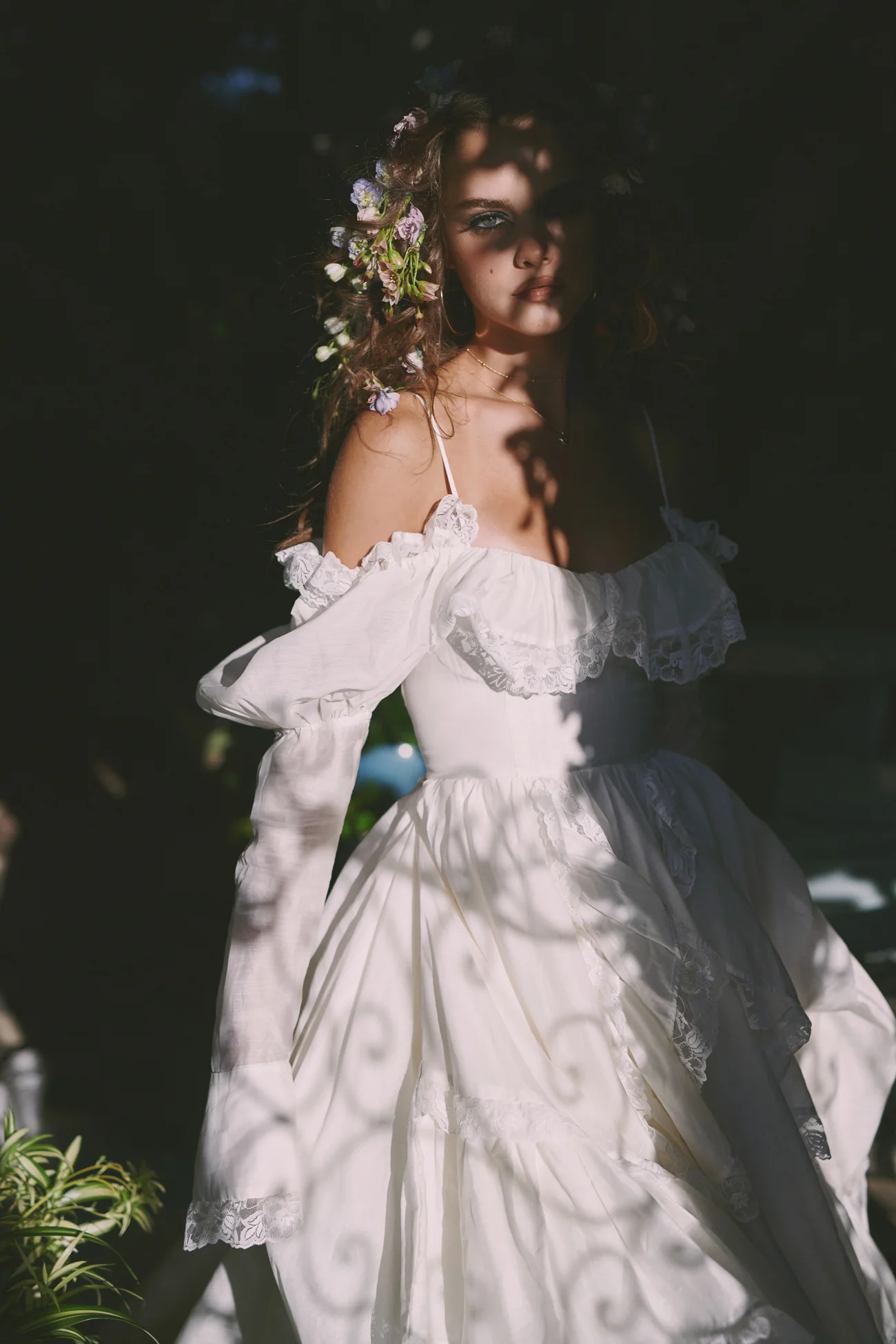 The Ivory Silk Organdy Maiden Gown - Image 18