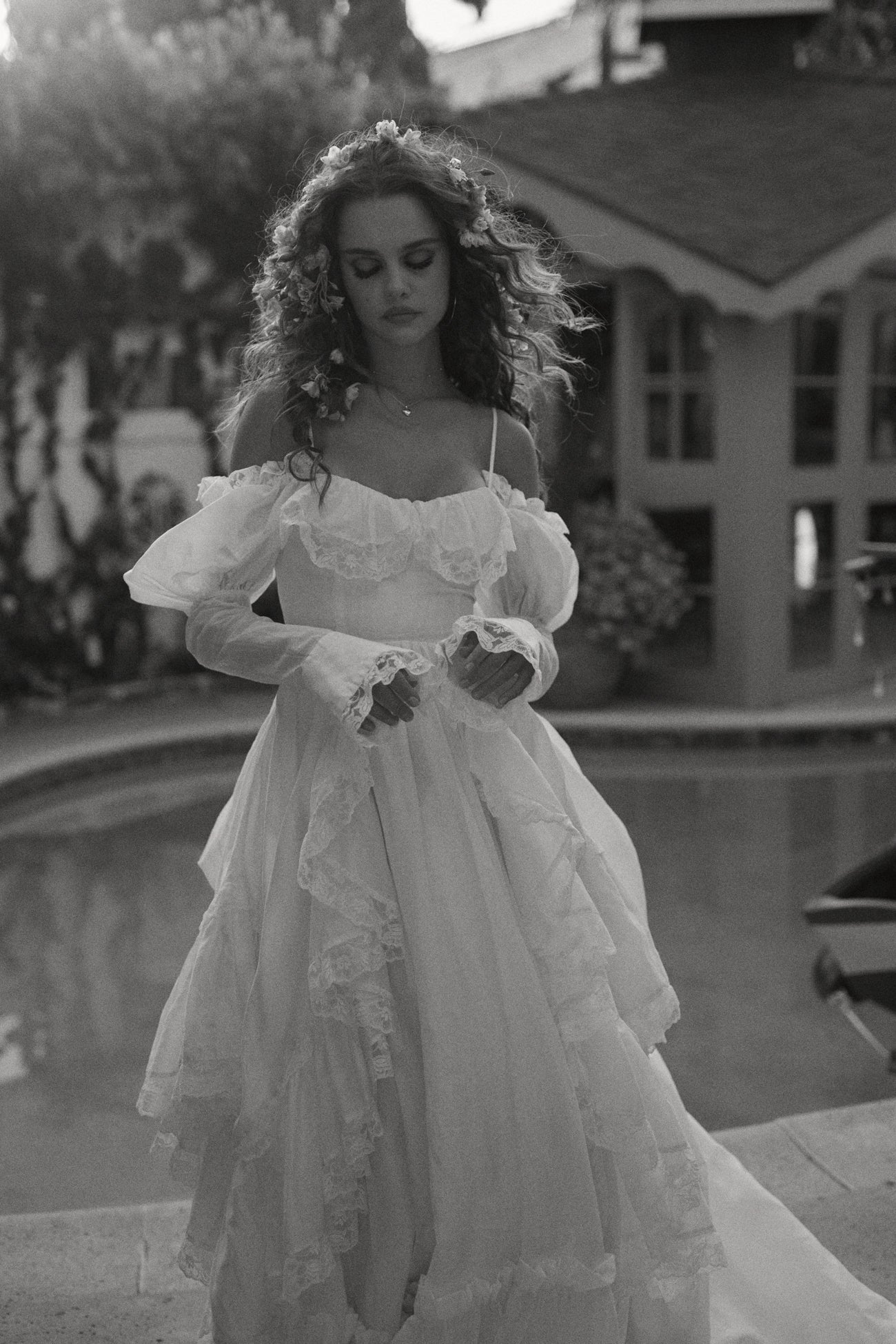 The Ivory Silk Organdy Maiden Gown - Image 19