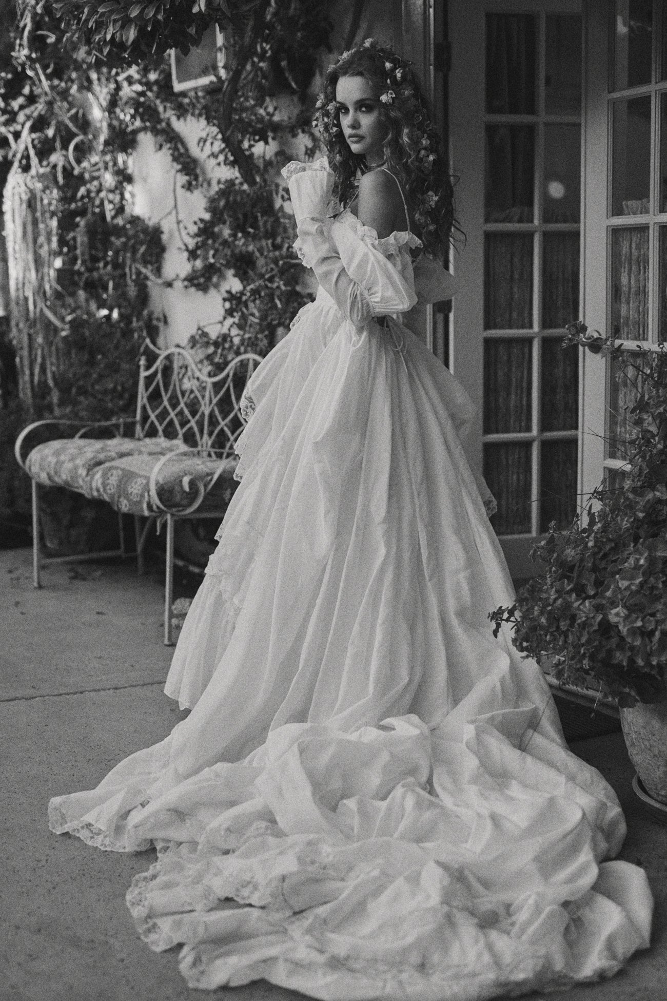 The Ivory Silk Organdy Maiden Gown - Image 22