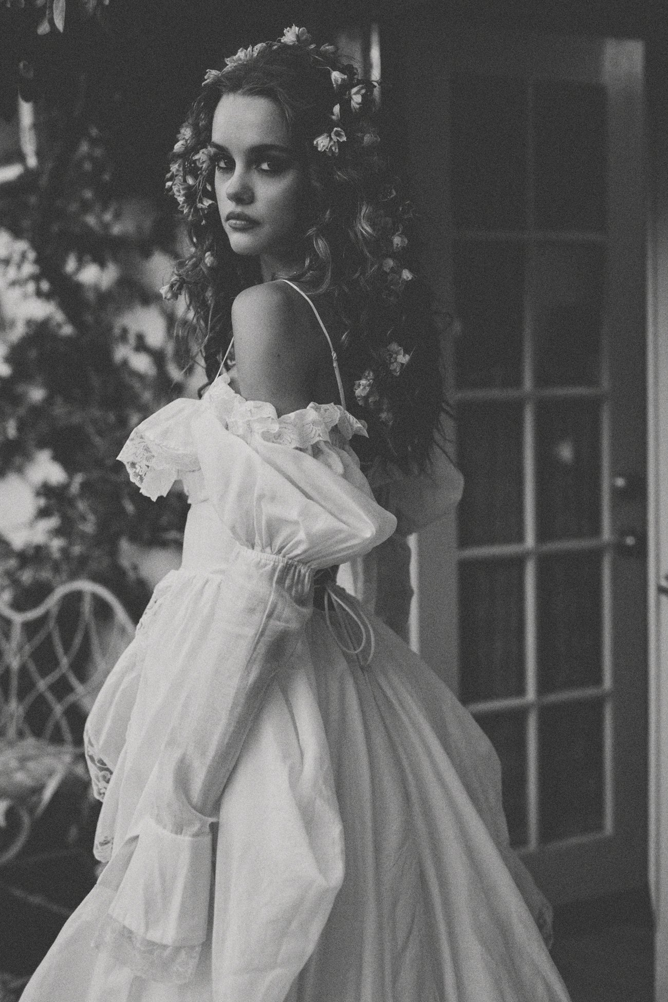 The Ivory Silk Organdy Maiden Gown - Image 28