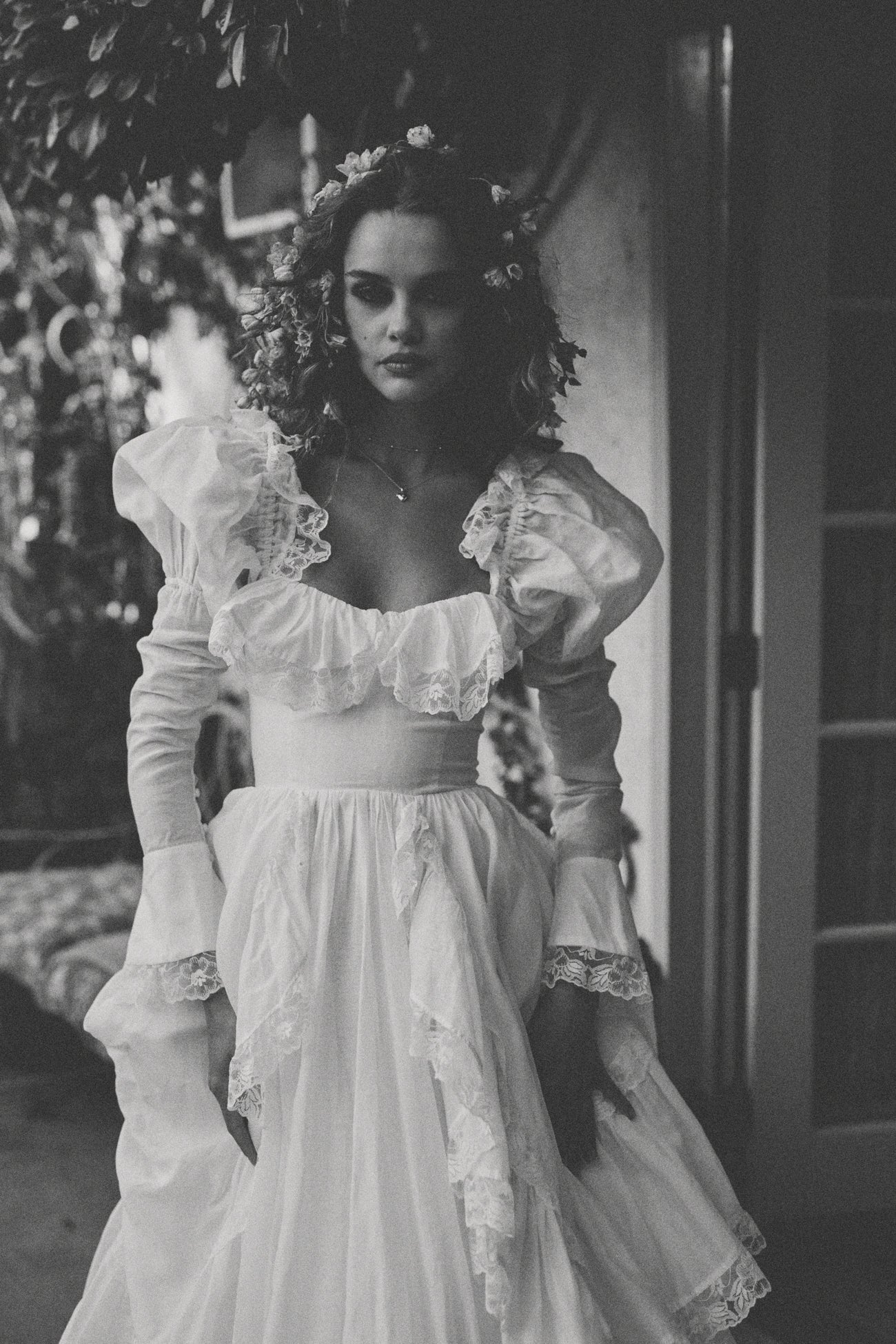 The Ivory Silk Organdy Maiden Gown - Image 29