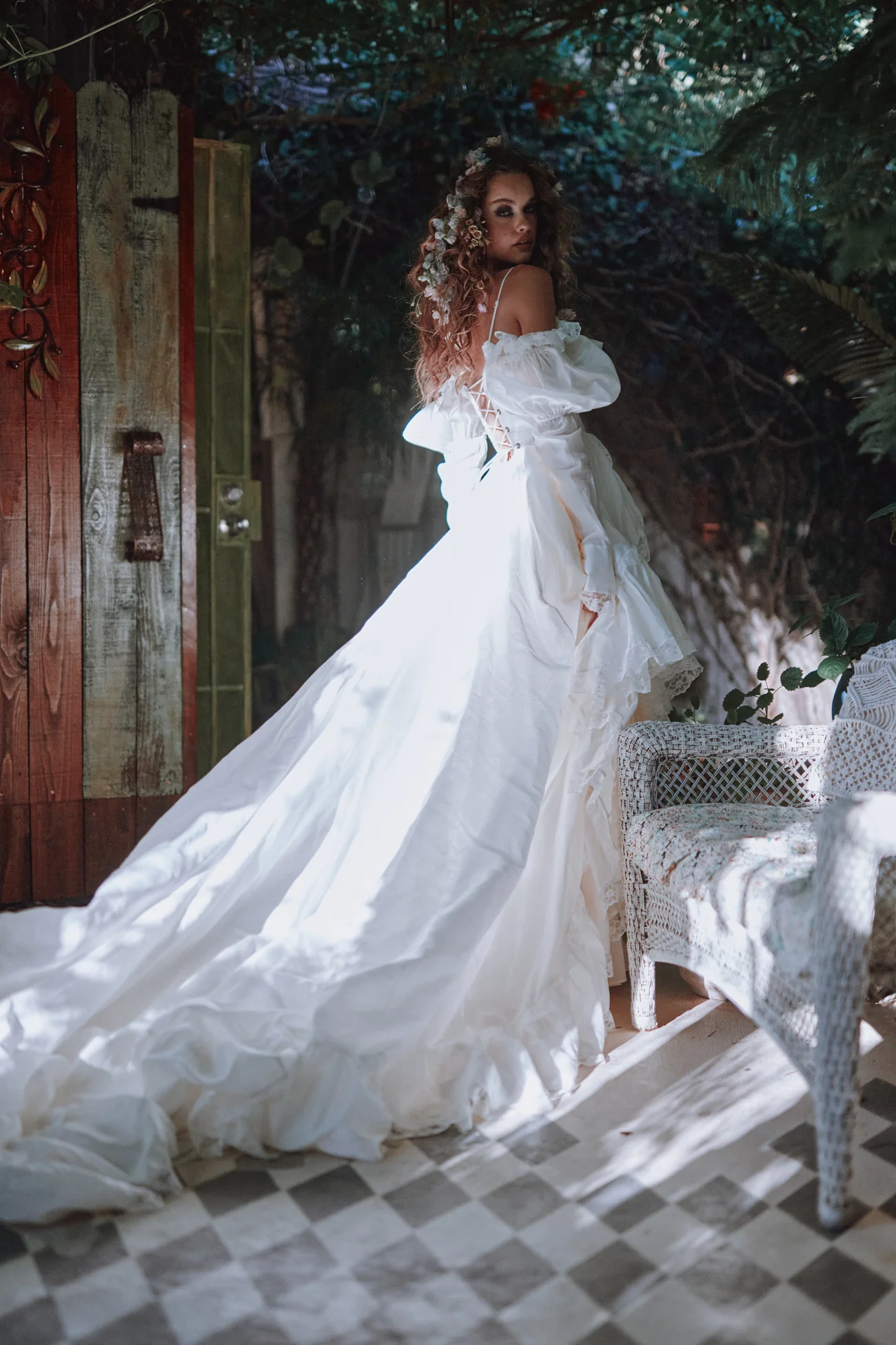 The Ivory Silk Organdy Maiden Gown - Image 3