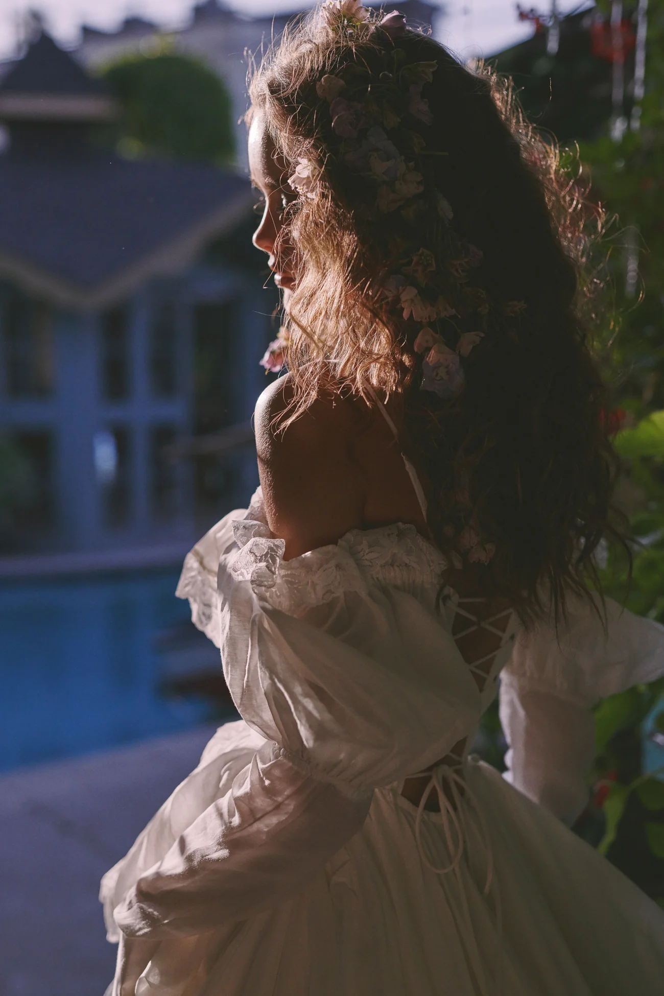 The Ivory Silk Organdy Maiden Gown - Image 7