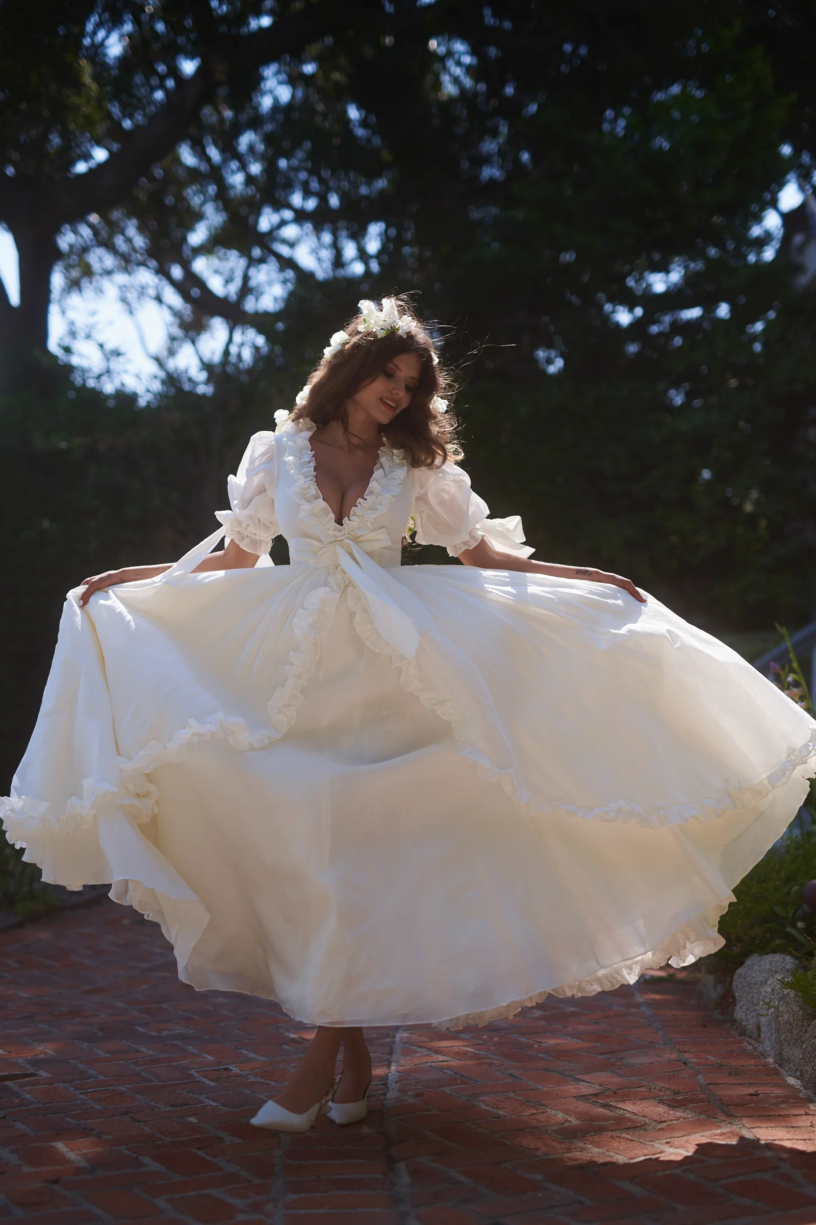 The Ivory Organdy Marie Gown - Image 11