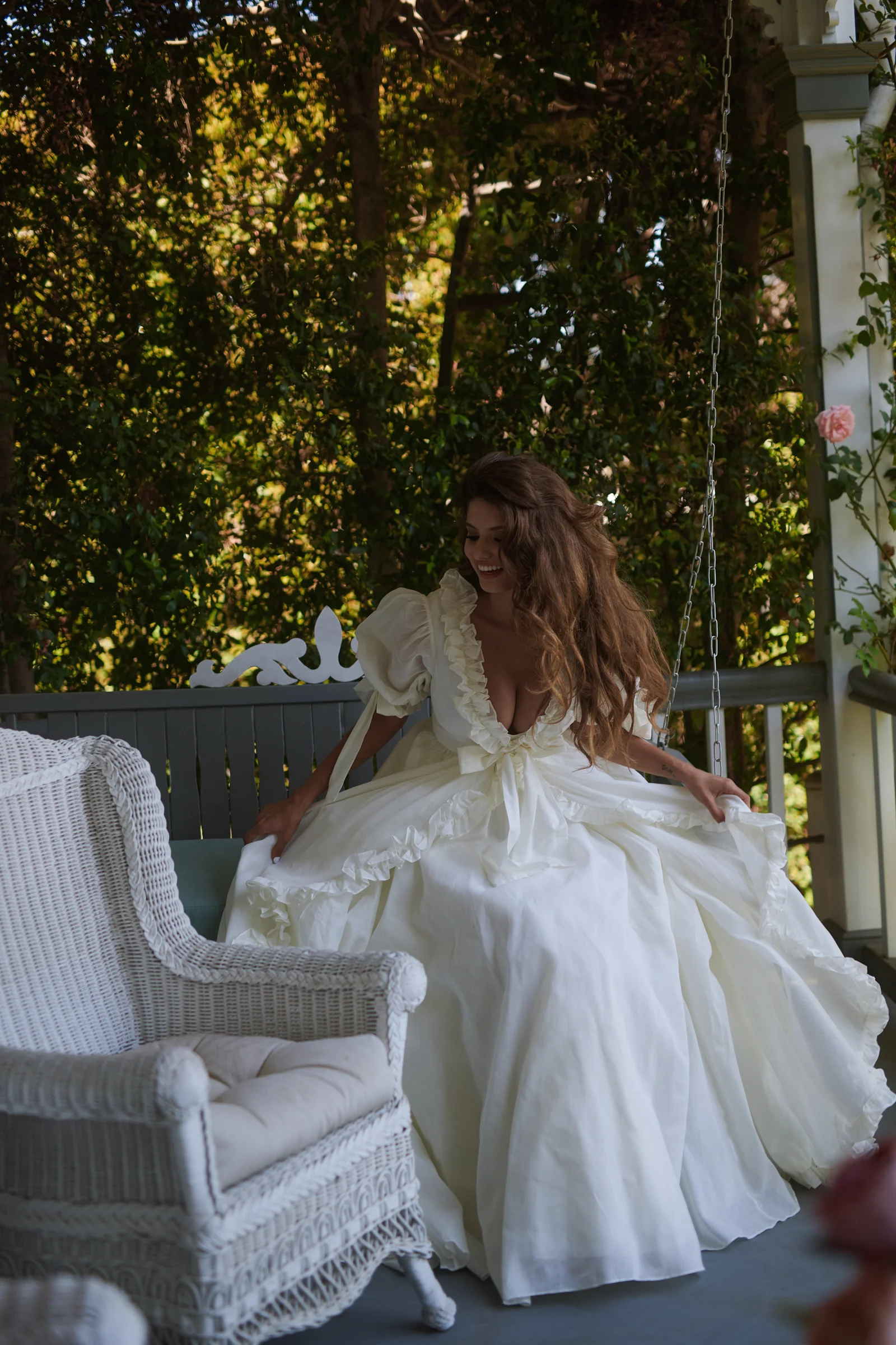 The Ivory Organdy Marie Gown - Image 16